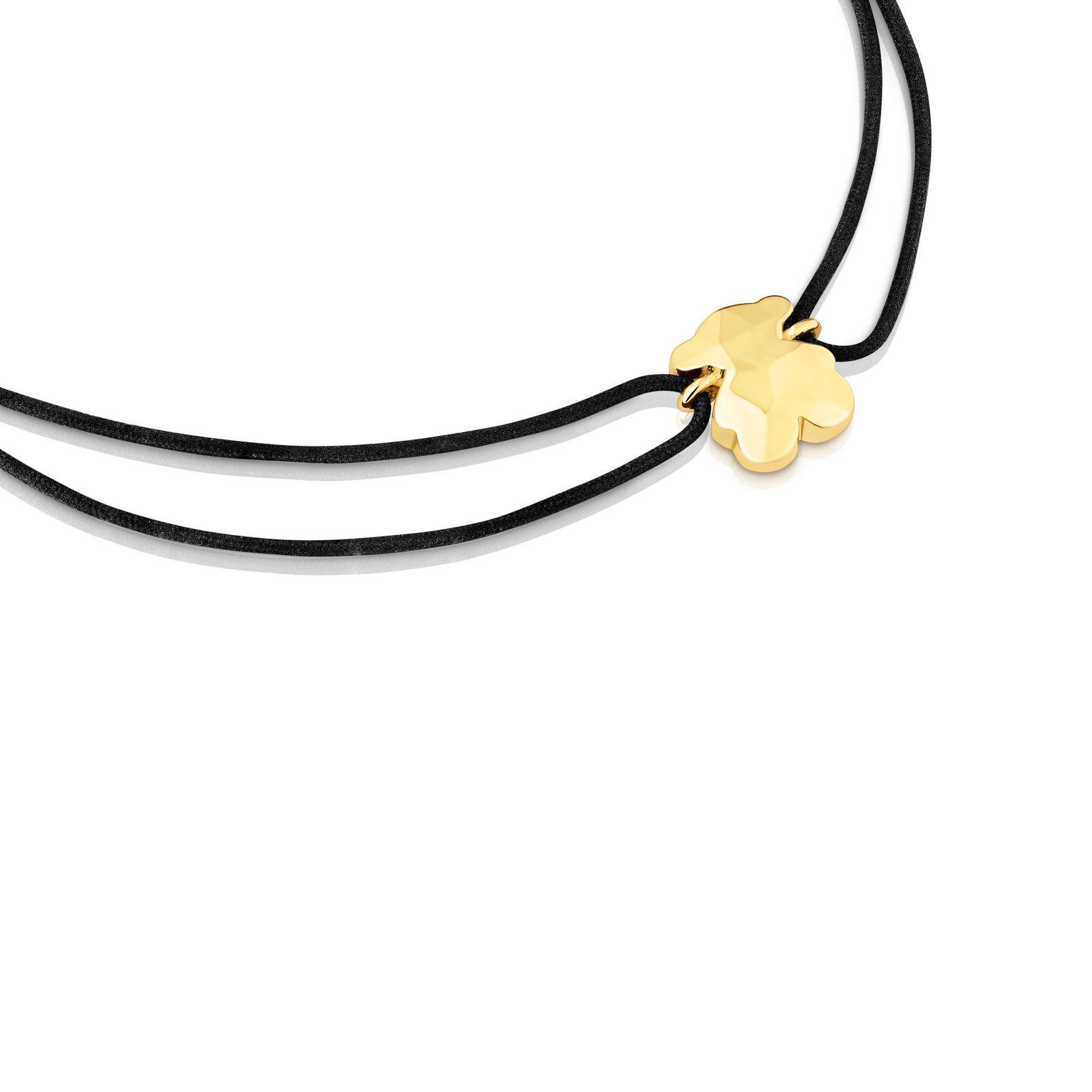 Pulsera bicolor de nylon motivo oso Icon Metal-2