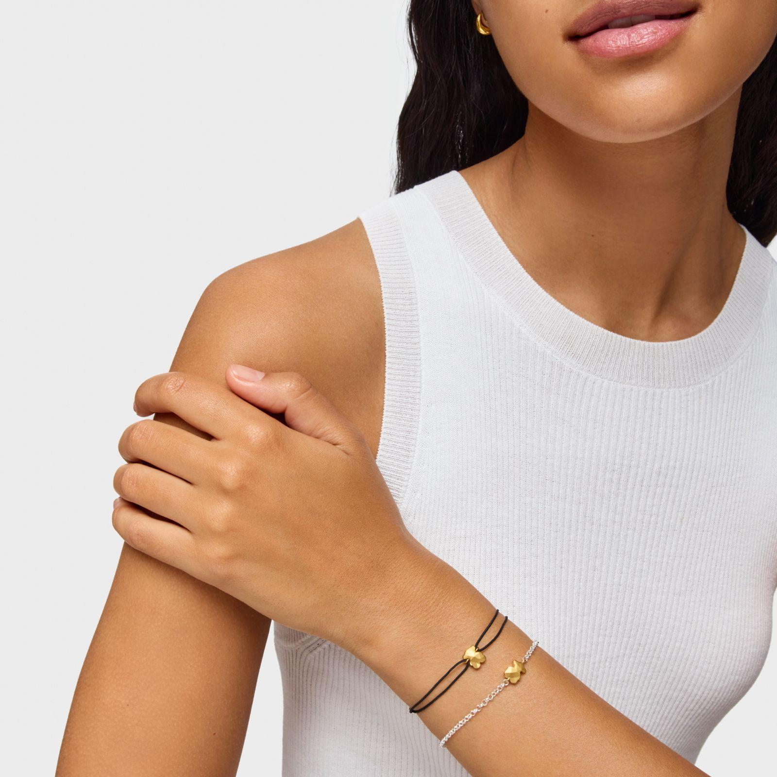 Pulsera bicolor de nylon motivo oso Icon Metal-4