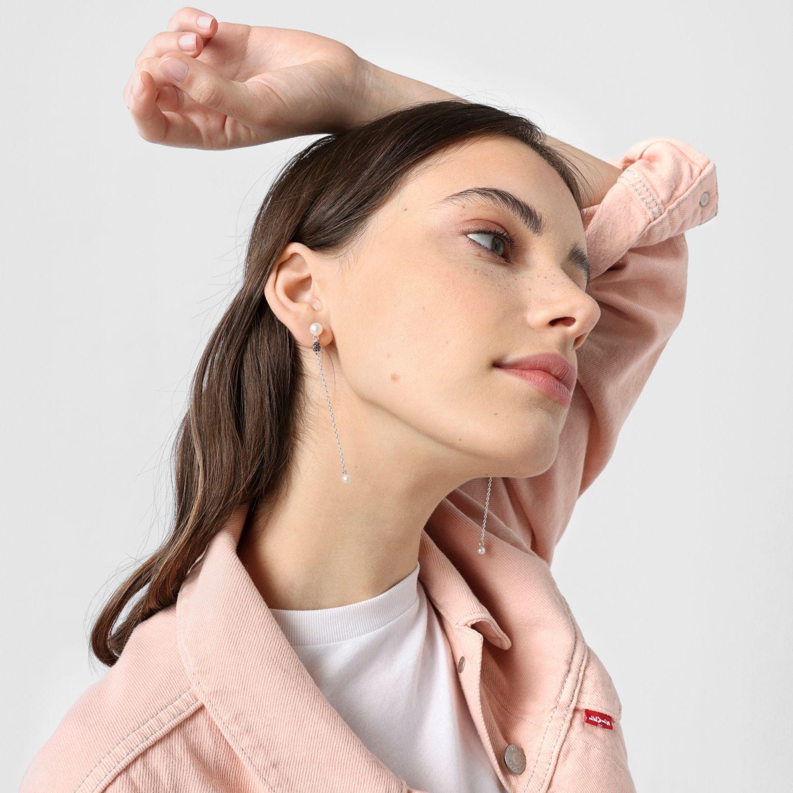 Aros de plata con cromodiópsidos y amatistas New Motif Tous-4