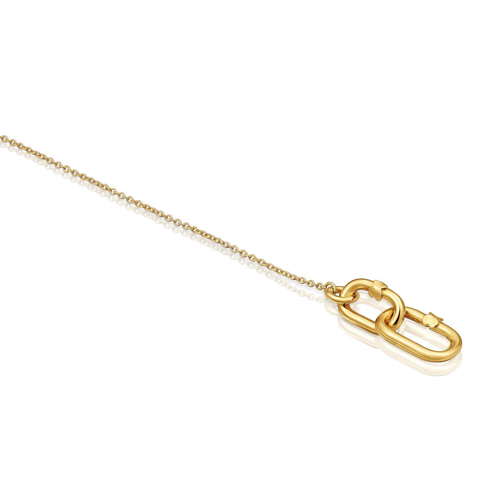 Pulsera cadena de oro doble Hold Oval-2