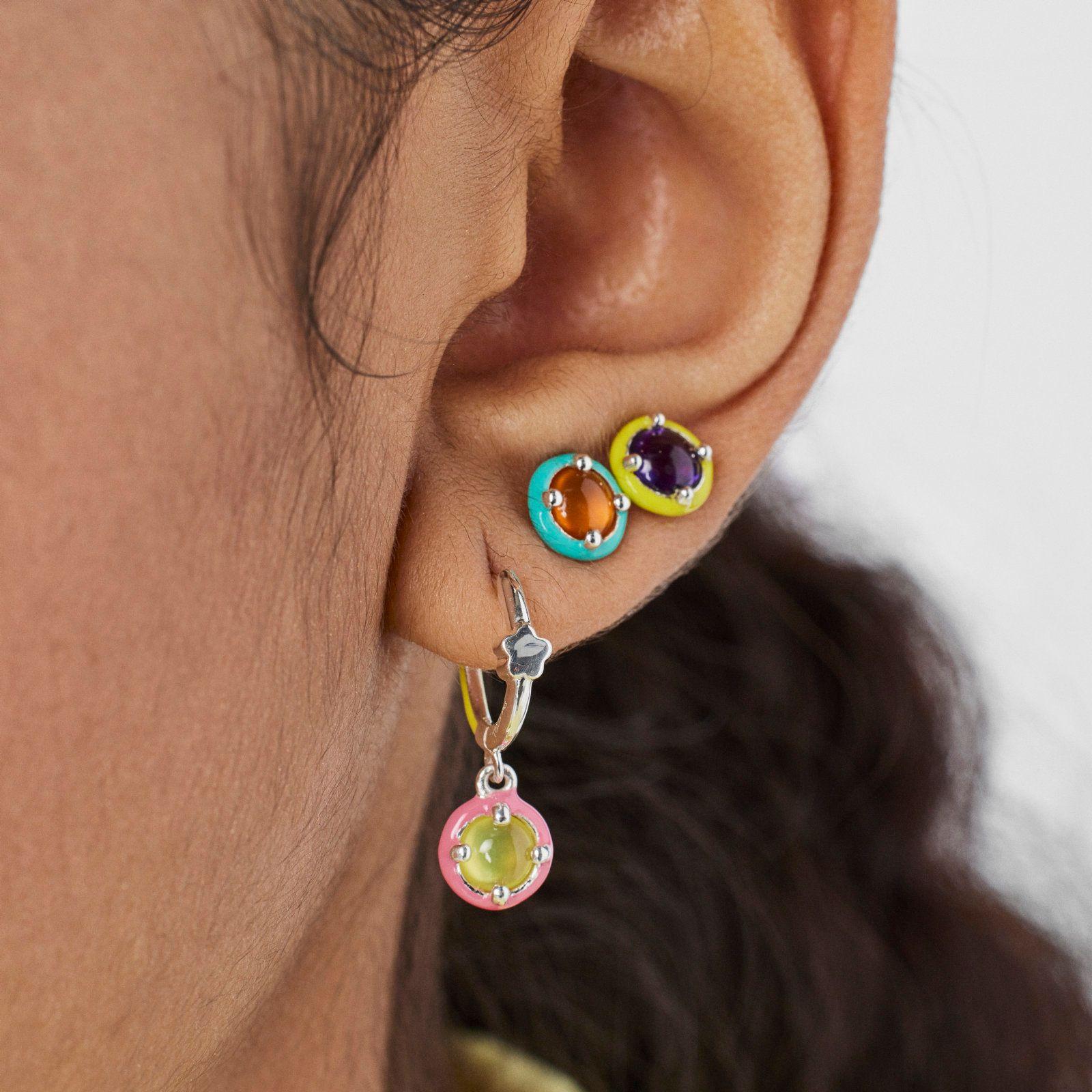 Aro de plata, calcedonia y esmalte TOUS Vibrant Colors-5