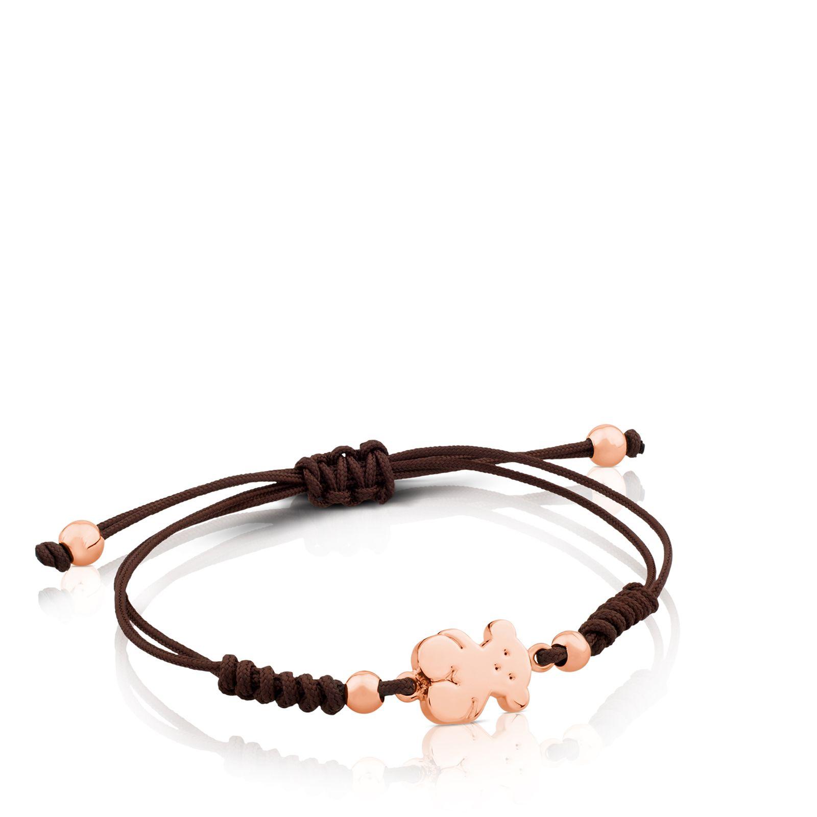 Pulsera Sweet Dolls oso de plata vermeil rosa Tous-0