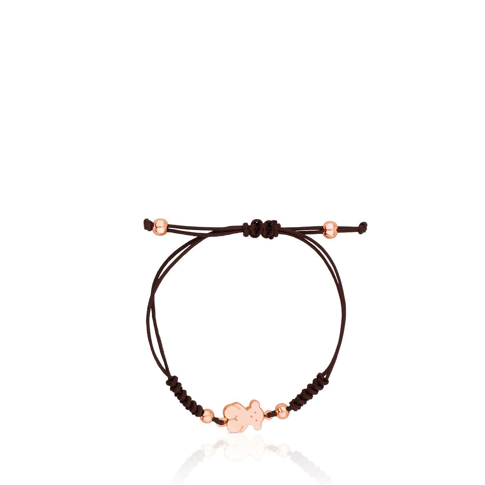 Pulsera Sweet Dolls oso de plata vermeil rosa Tous-1