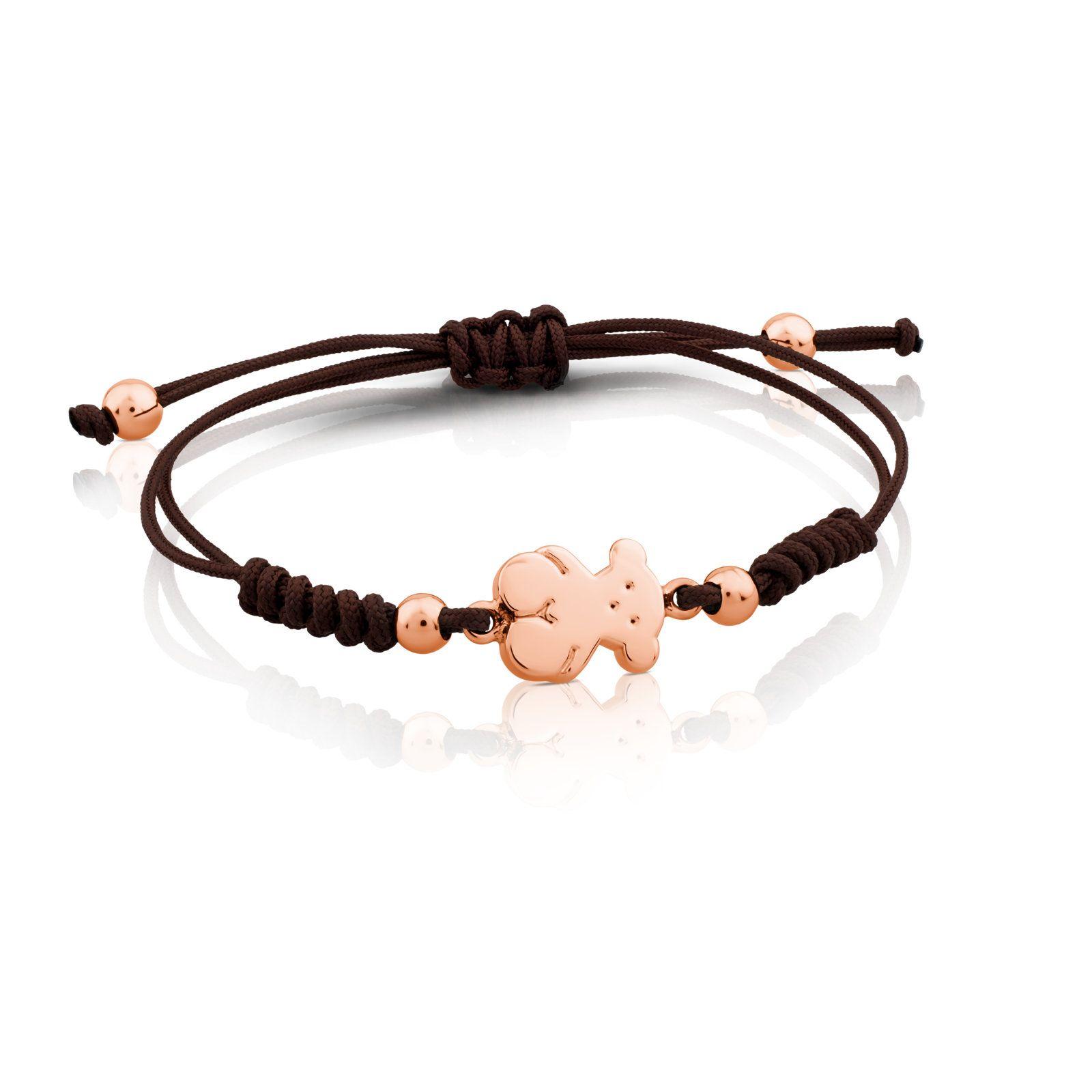 Pulsera Sweet Dolls oso de plata vermeil rosa Tous-2