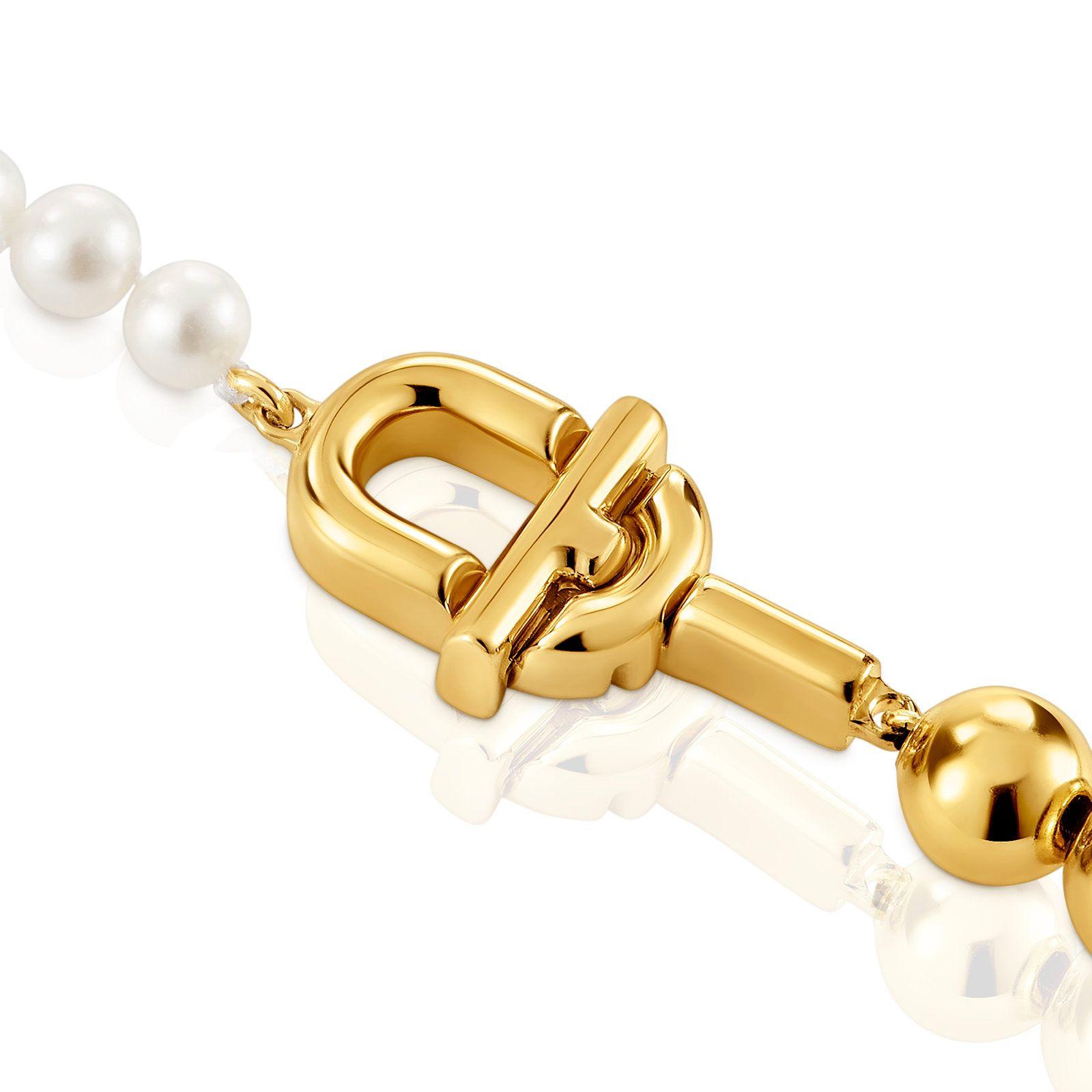 Collar con baño de oro y perlas cultivadas Manifesto-2