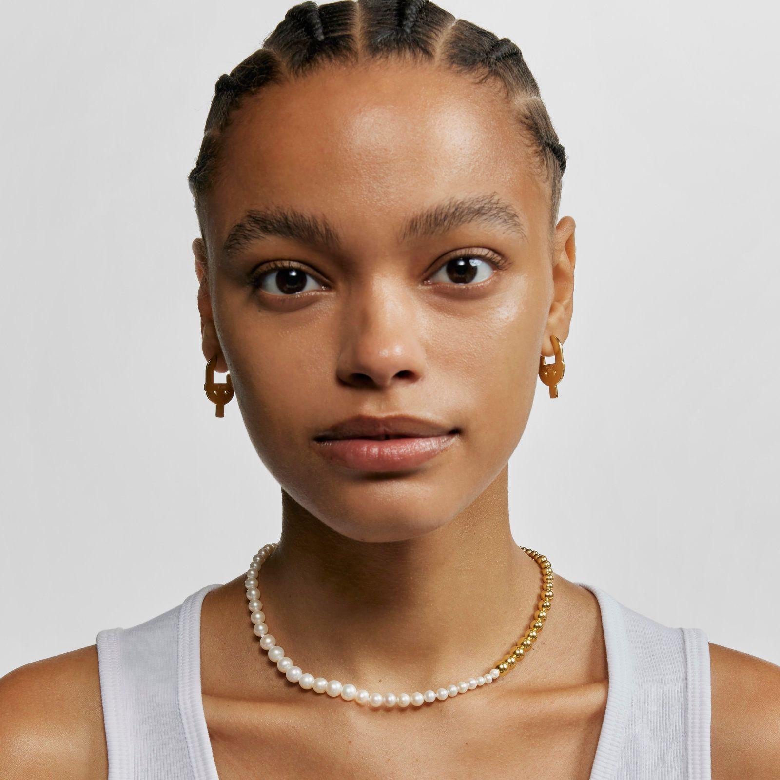 Collar con baño de oro y perlas cultivadas Manifesto-6