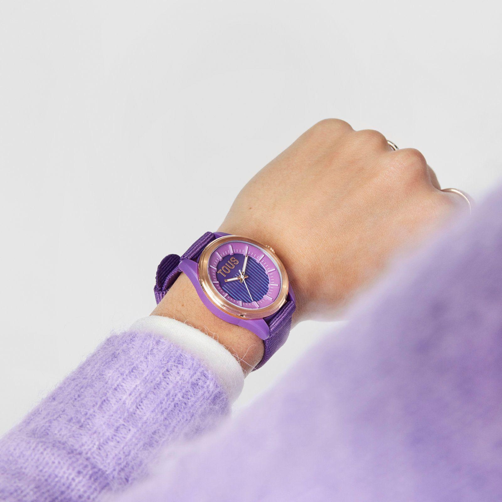 Reloj analógico solar morado Vibrant Sun-5