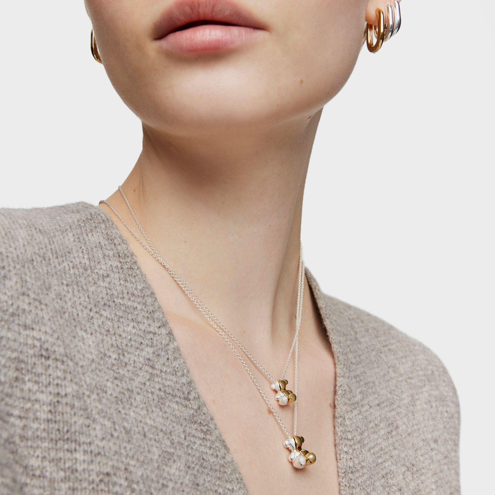 Collar corto doble oso bicolor My Other Half-3