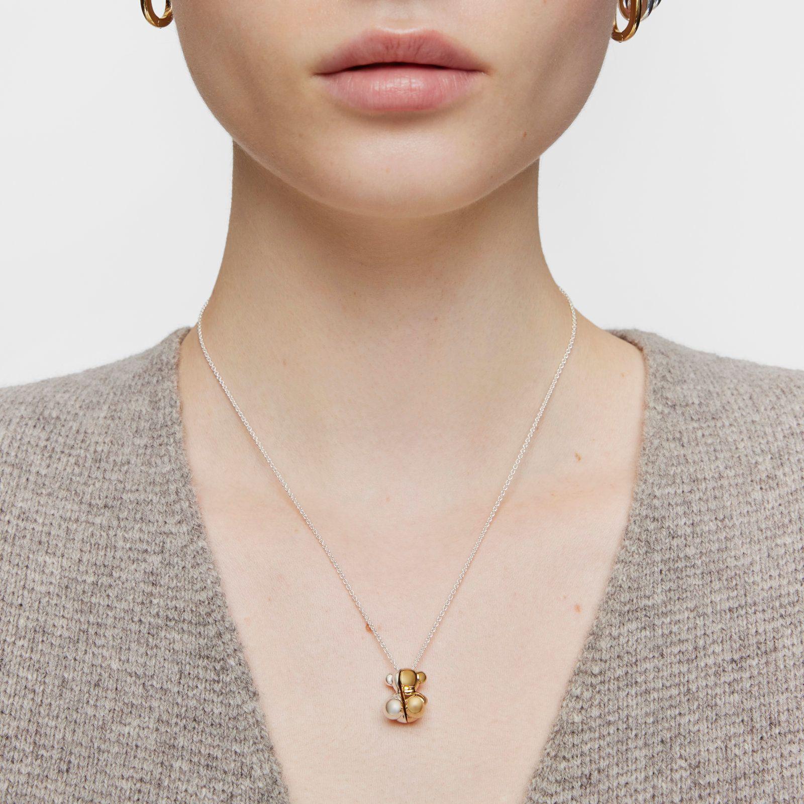 Collar corto doble oso bicolor My Other Half-4