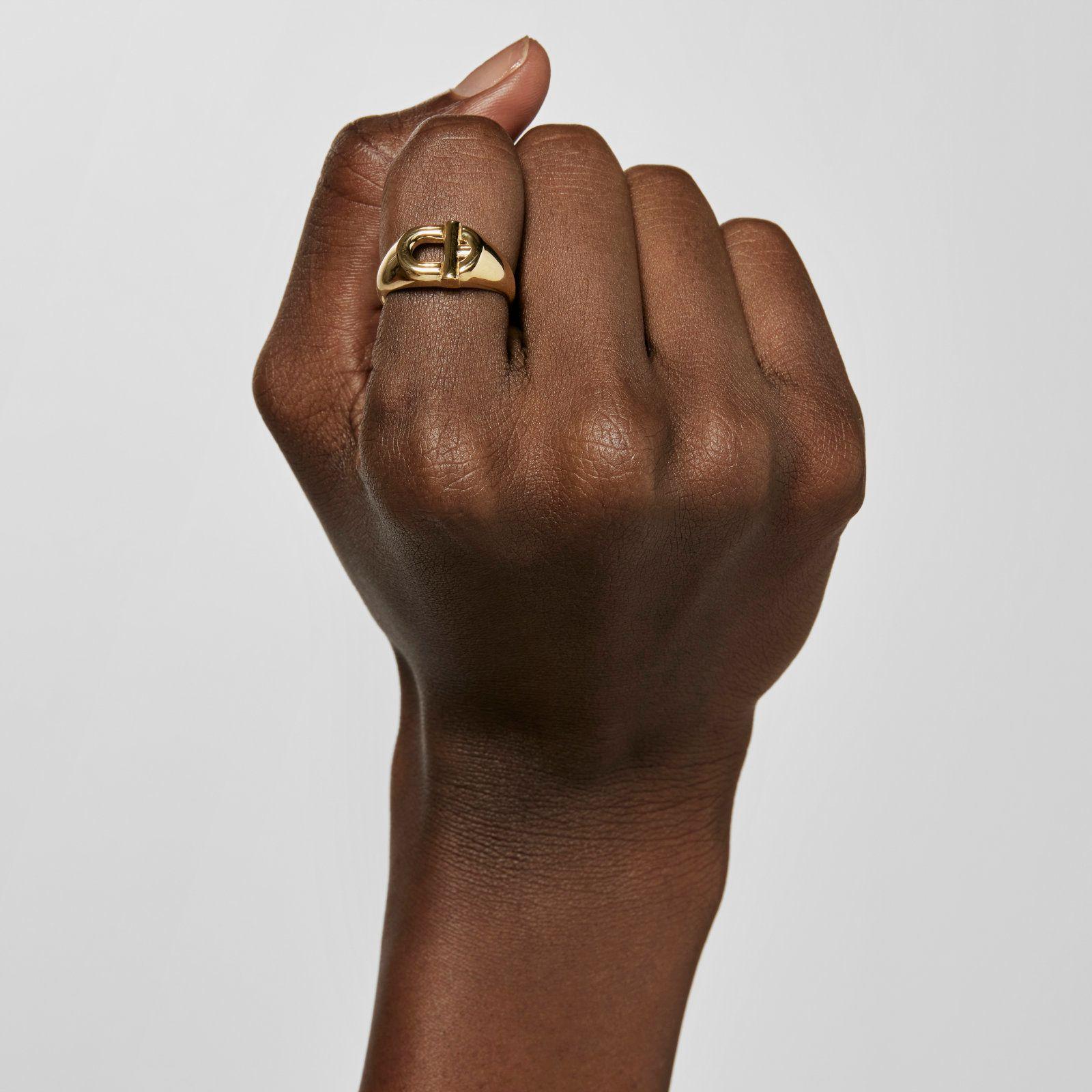 Anillo con baño de oro 18 kt sobre plata TOUS MANIFESTO-3