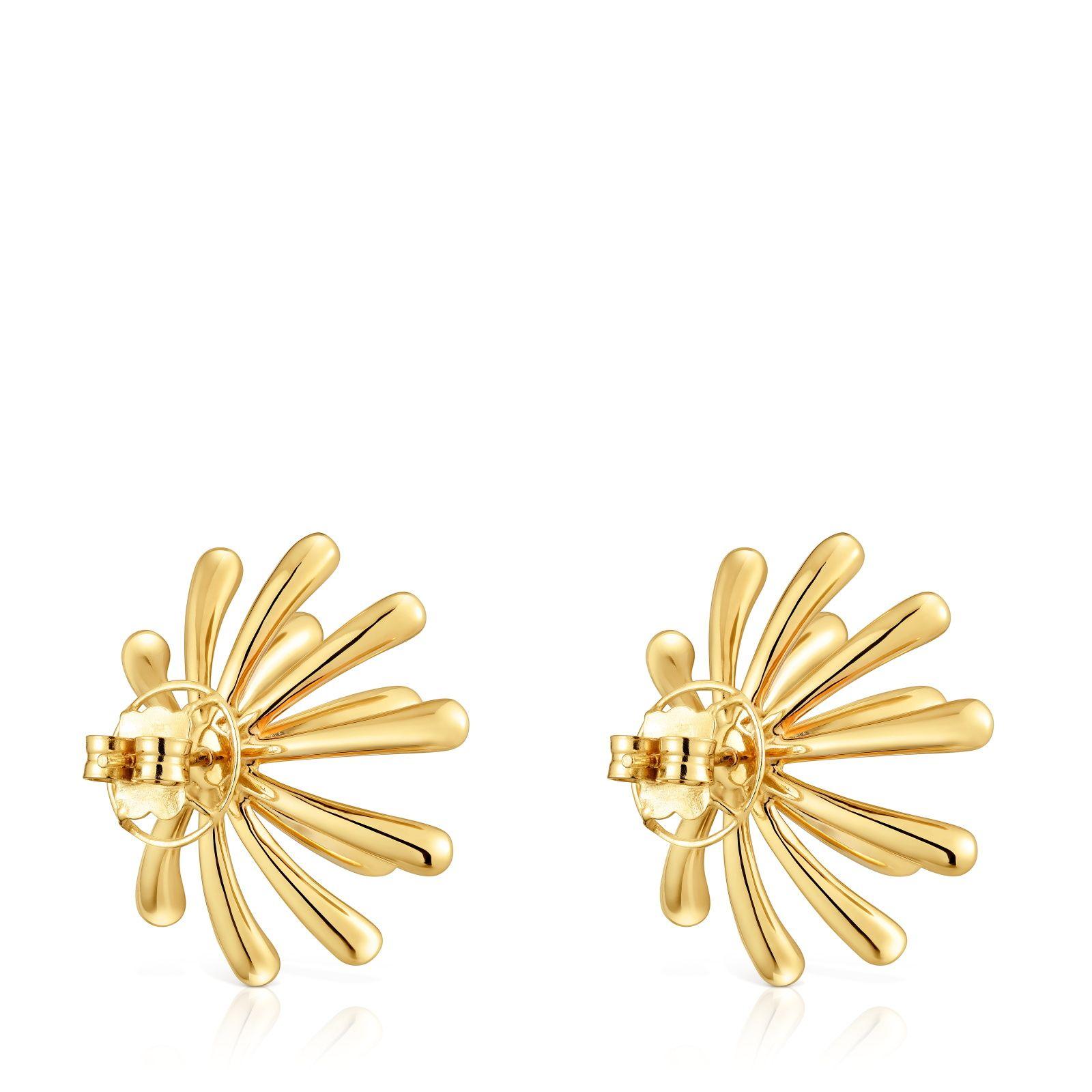 Aros con baño de oro 18 kt sobre plata 28 mm TOUS Garden-2