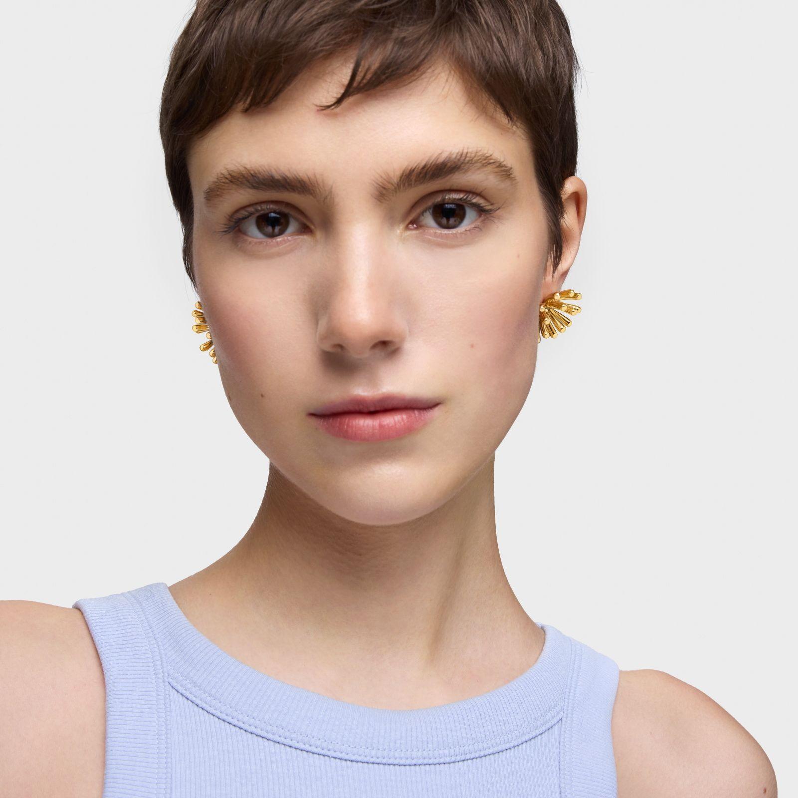Aros con baño de oro 18 kt sobre plata 28 mm TOUS Garden-3