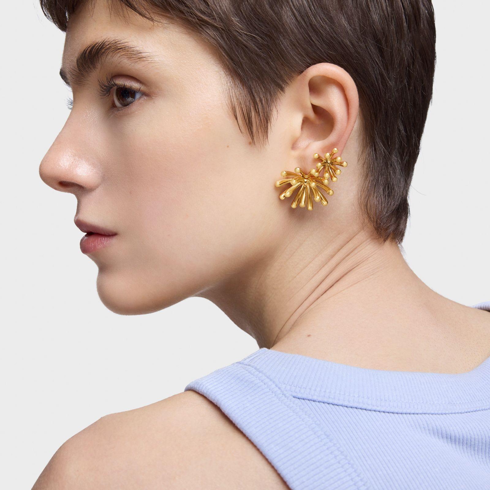 Aros con baño de oro 18 kt sobre plata 28 mm TOUS Garden-4