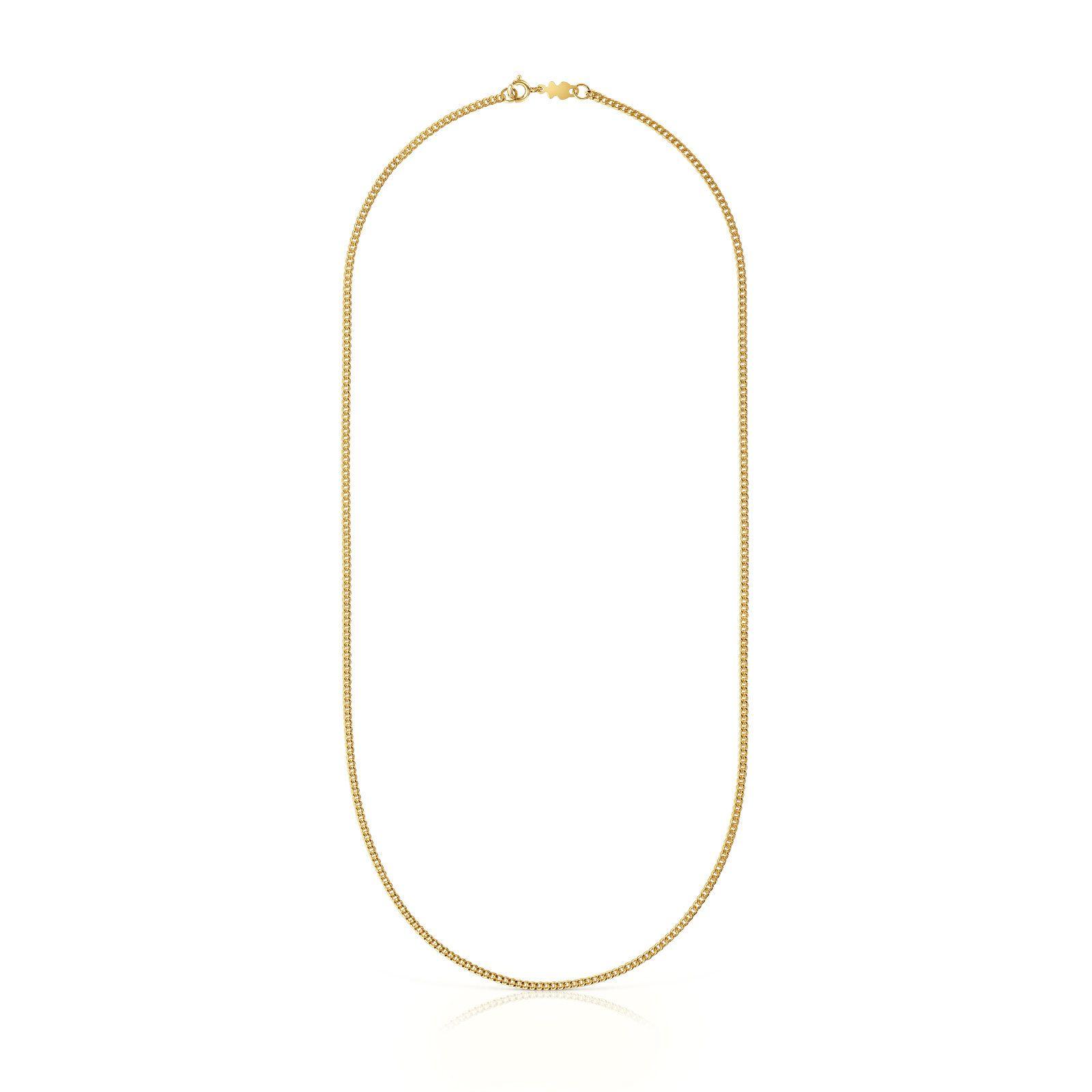 Cadena con baño de oro de 18 kt sobre plata cordón, 60 cm-1