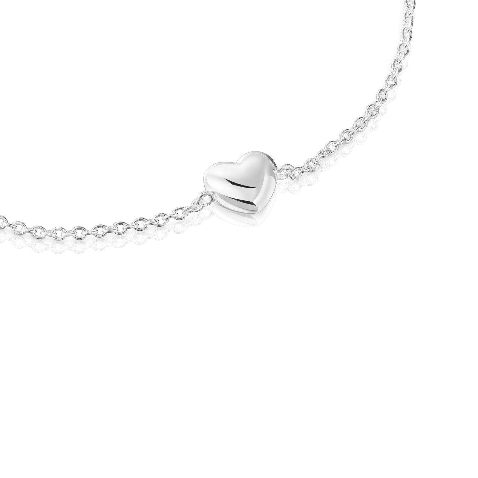 Pulsera cadena de plata motivo corazón Garden Of Love-2