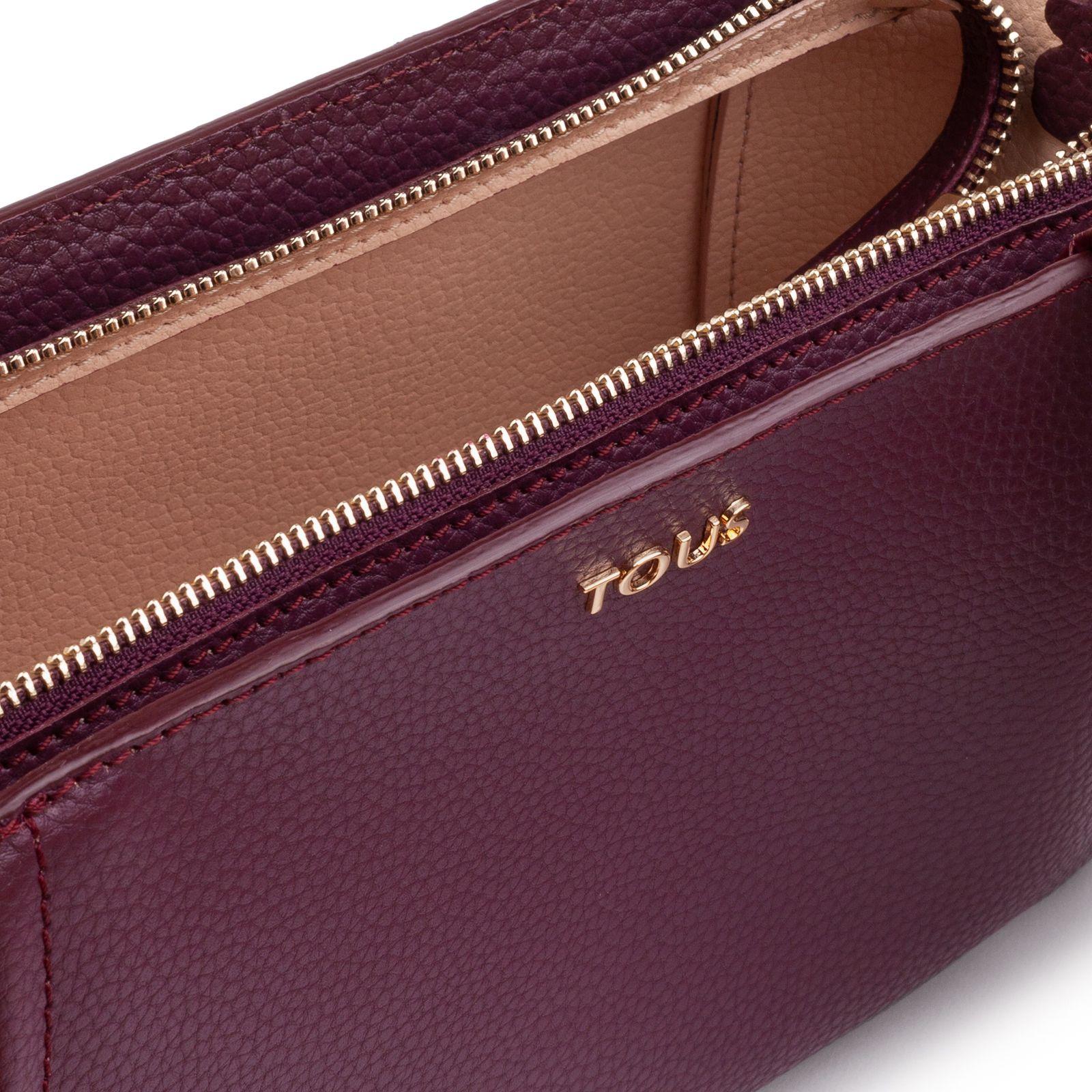 Bandolera Floriana de Piel burdeos-rosa-2