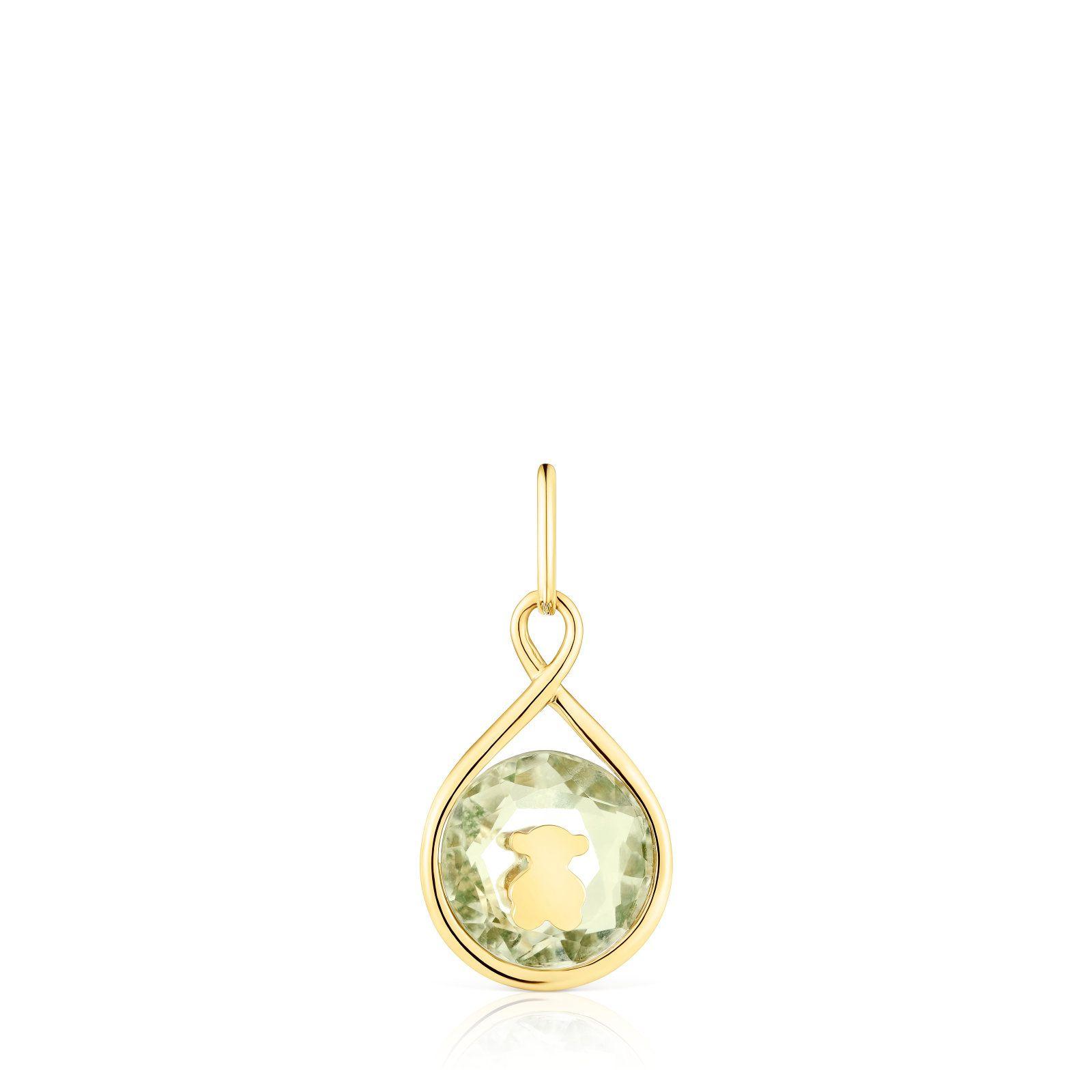 Colgante reversible de plata vermeil y prasolita Alma Motif-0