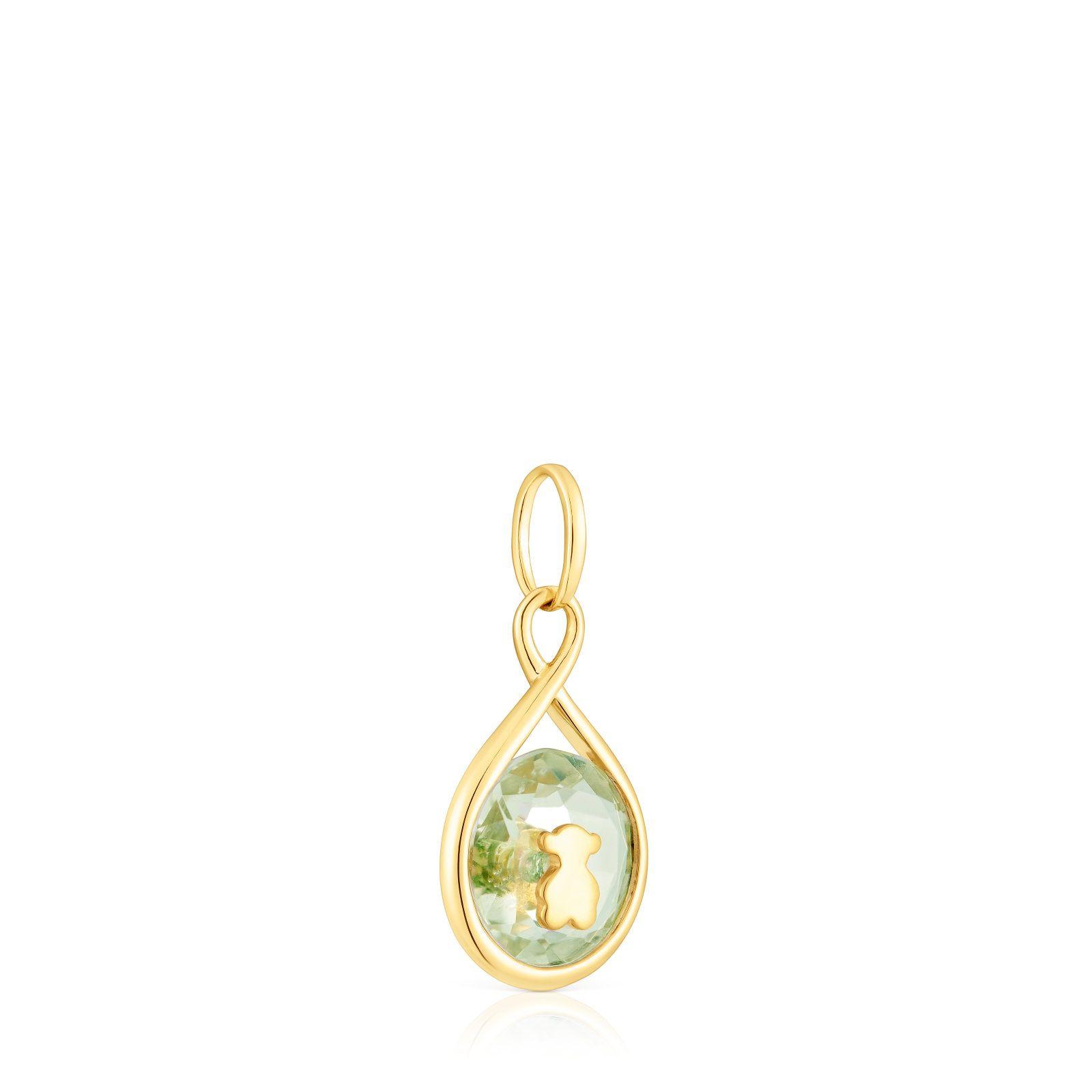 Colgante reversible de plata vermeil y prasolita Alma Motif-1