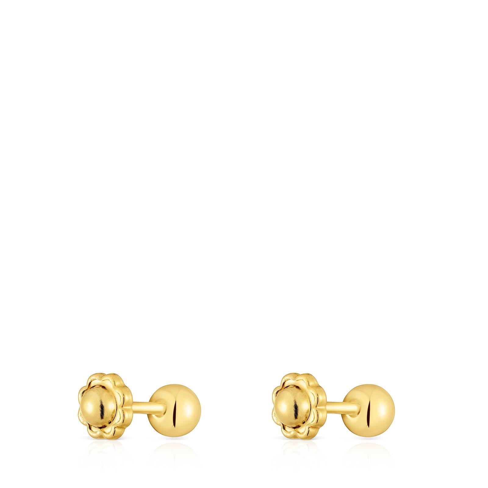 Pendientes de oro 4 mm Basics-2