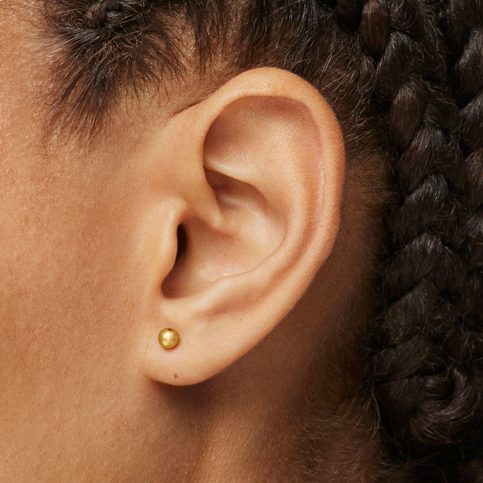 Pendientes de oro 4 mm Basics-5