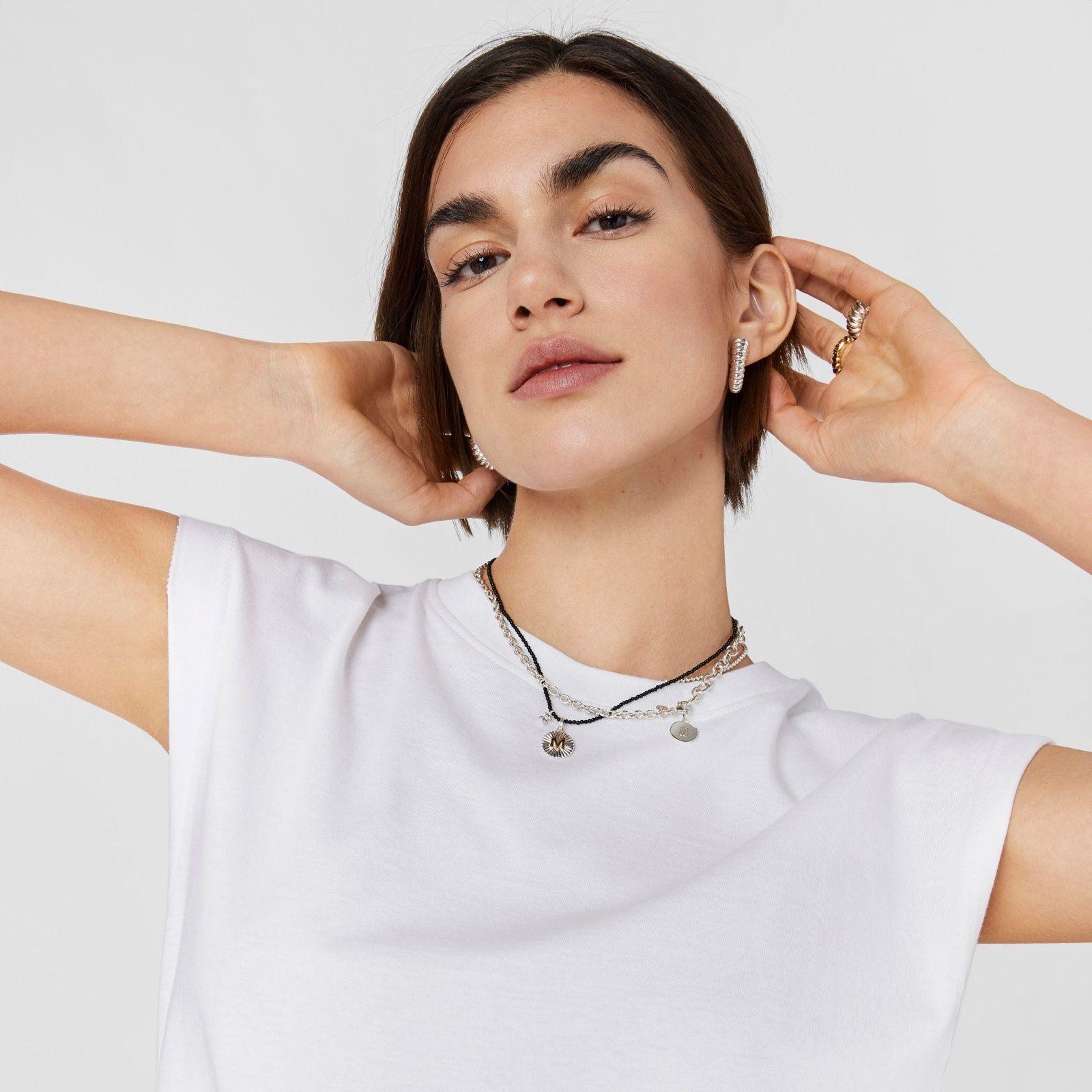 Colgante medalla de plata y labradorita oso Aelita-4