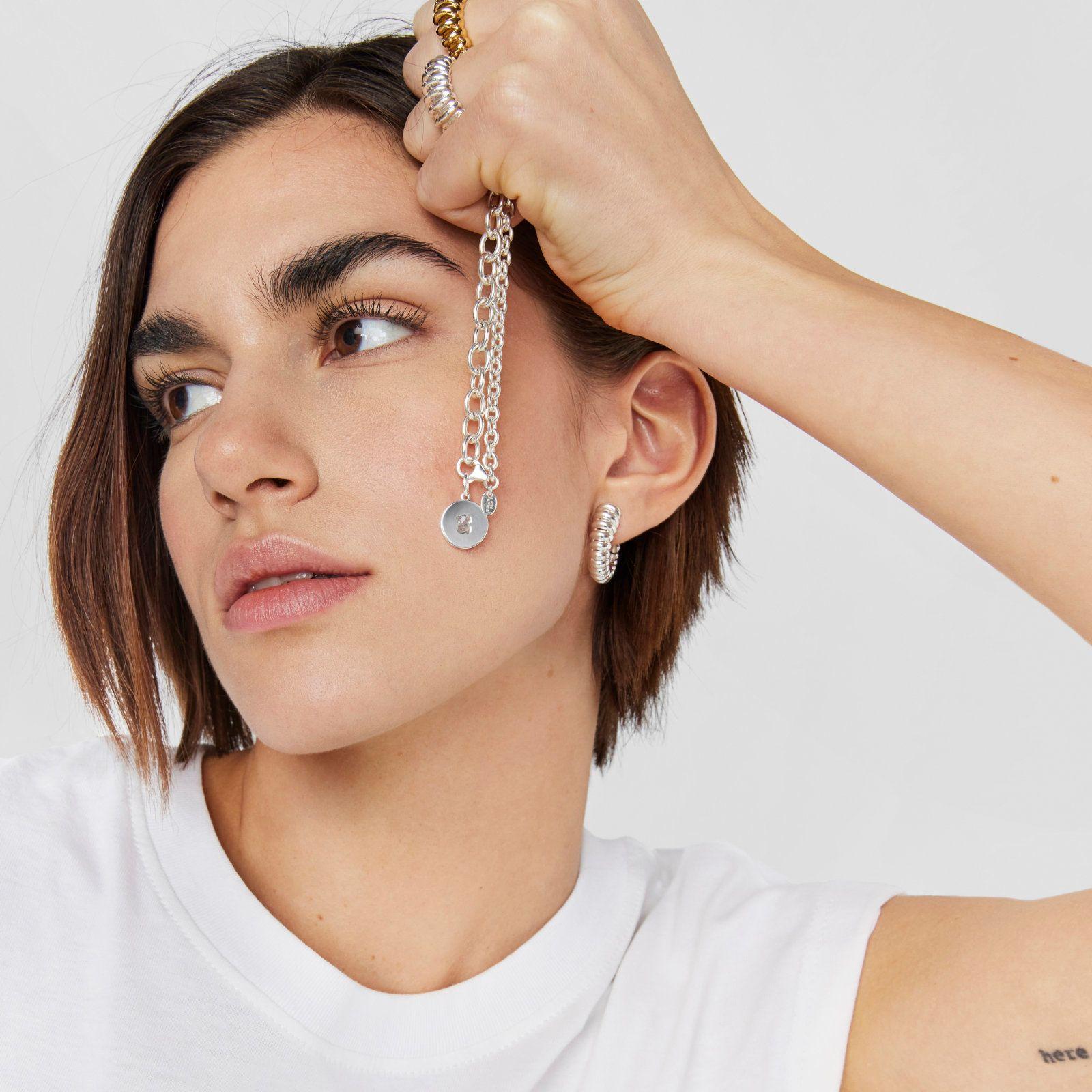 Colgante medalla de plata y labradorita oso Aelita-5