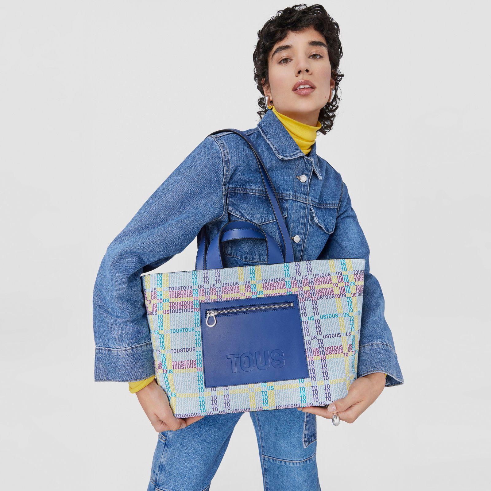 Capazo mediano azul marino TOUS Cecilia-2