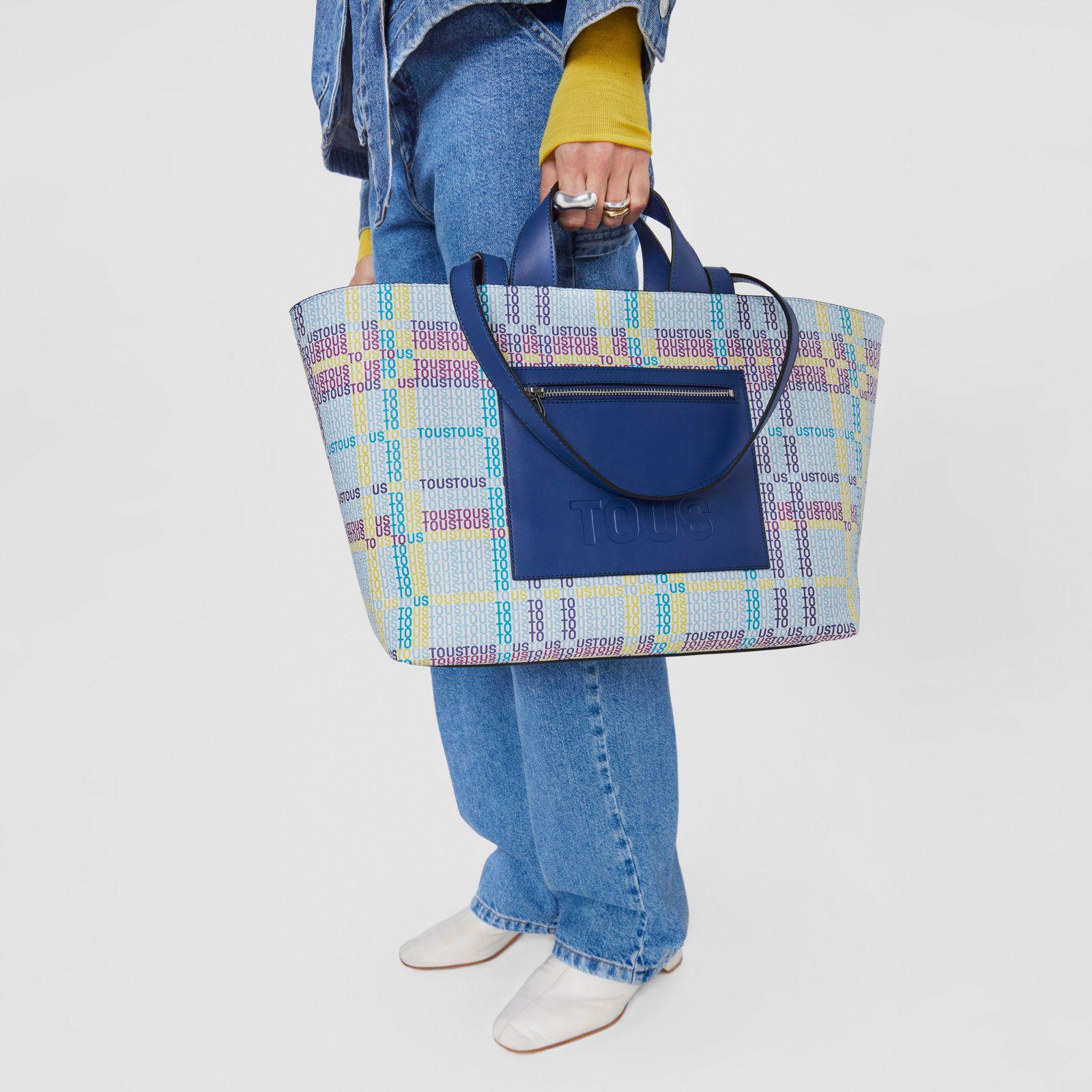 Capazo mediano azul marino TOUS Cecilia-5