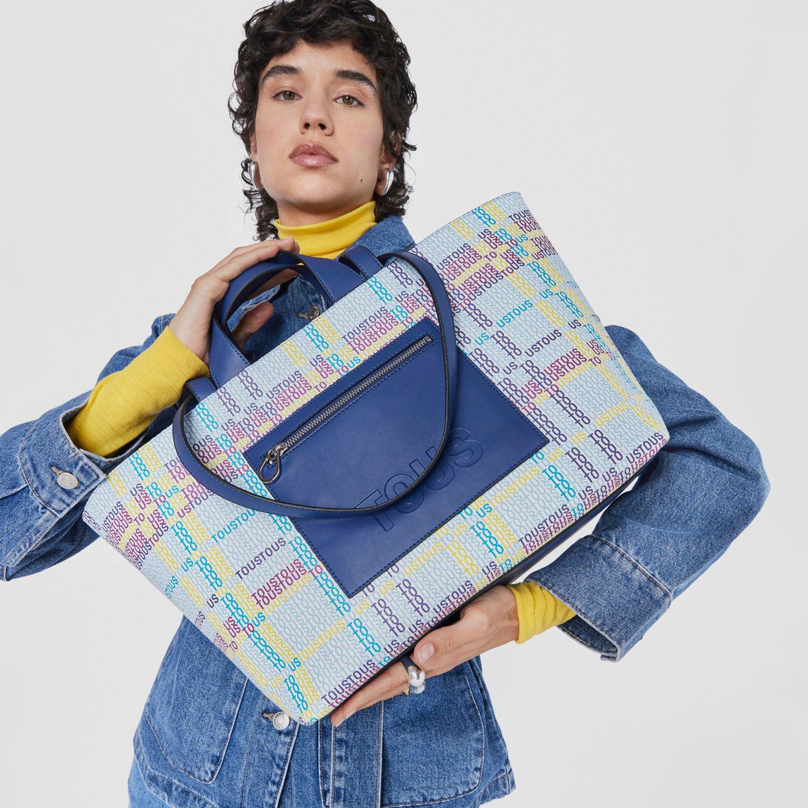 Capazo mediano azul marino TOUS Cecilia-6