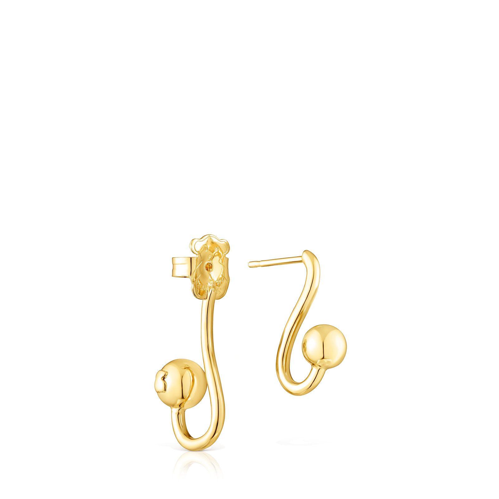 Aros de plata vermeil Plump Tous-3