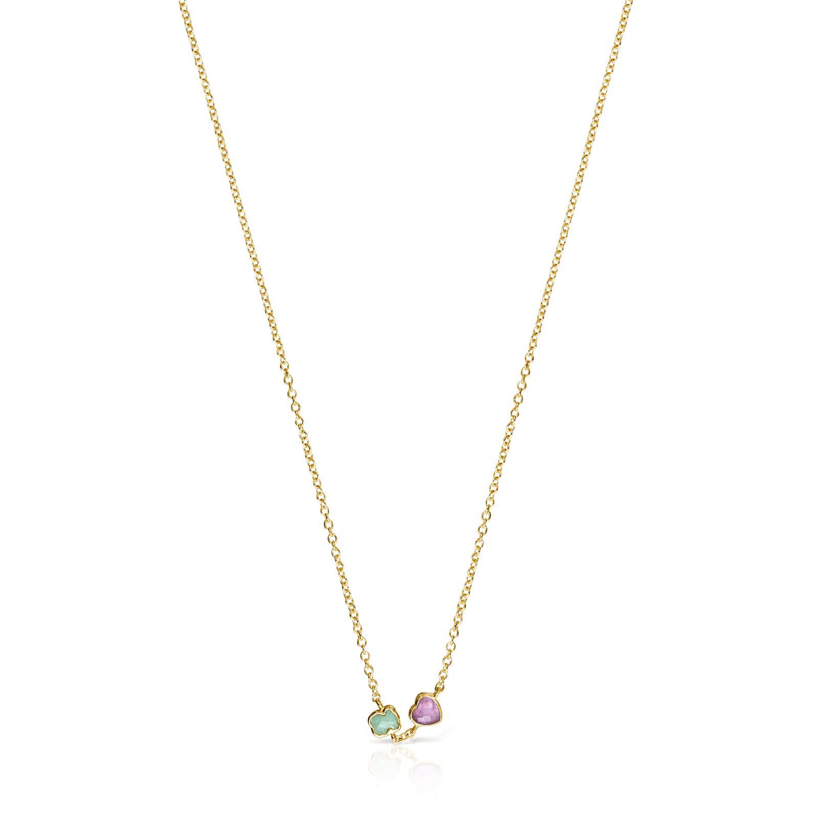 Collar Tous Glory de Plata Vermeil con Amazonita y Amatista-0