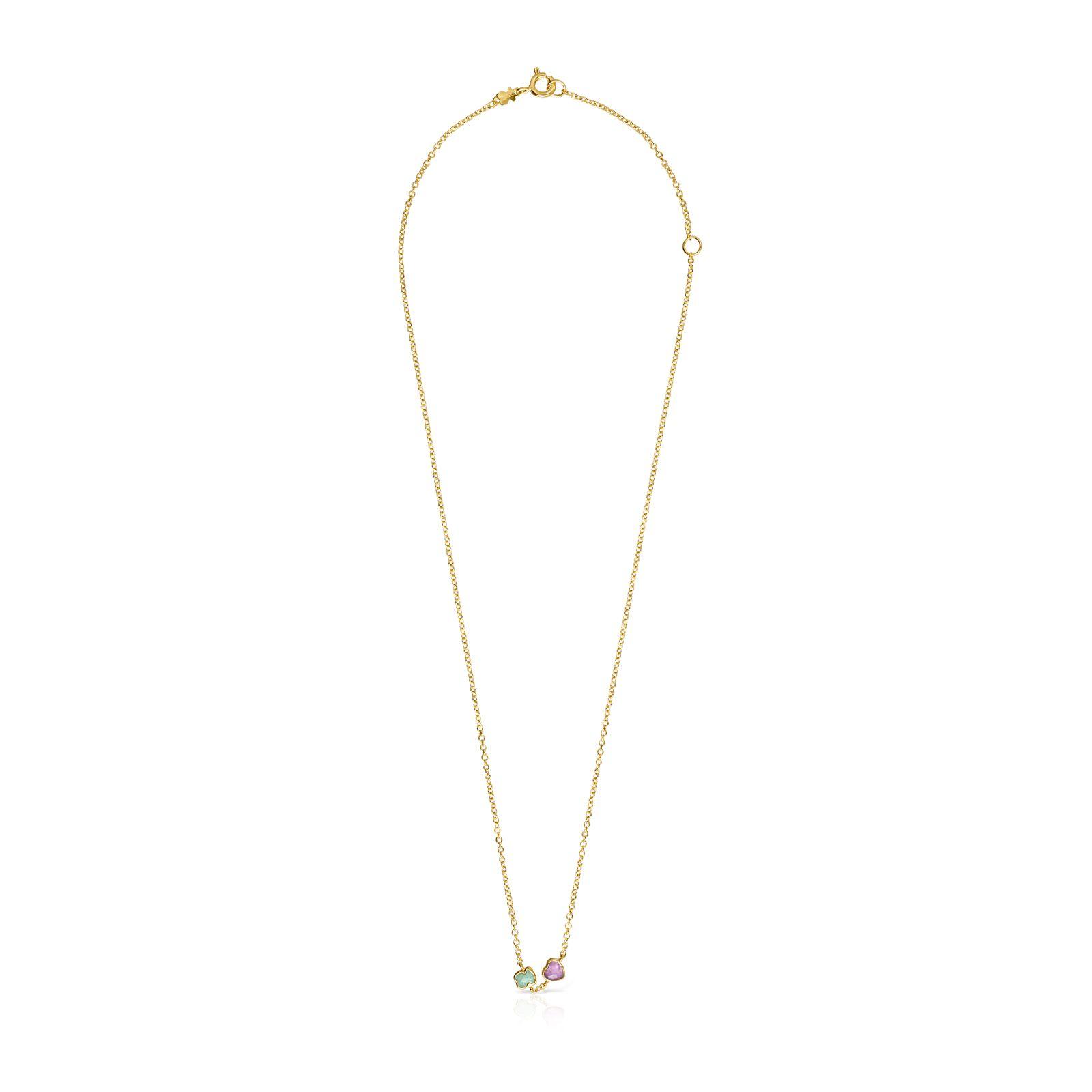 Collar Tous Glory de Plata Vermeil con Amazonita y Amatista-1