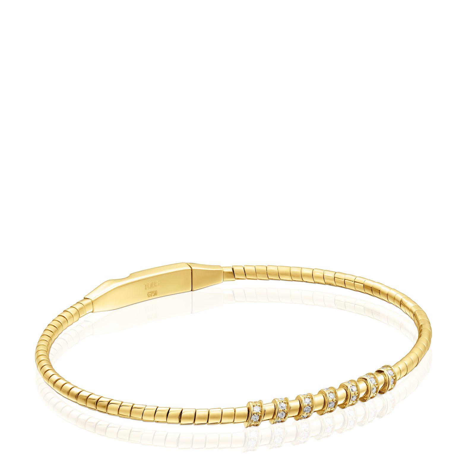 Pulsera esclava de oro y diamantes TOUS Basics-0