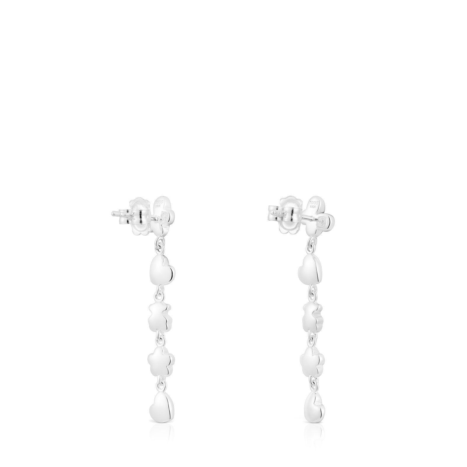 Aros largos de plata motivos Bold Motif-2