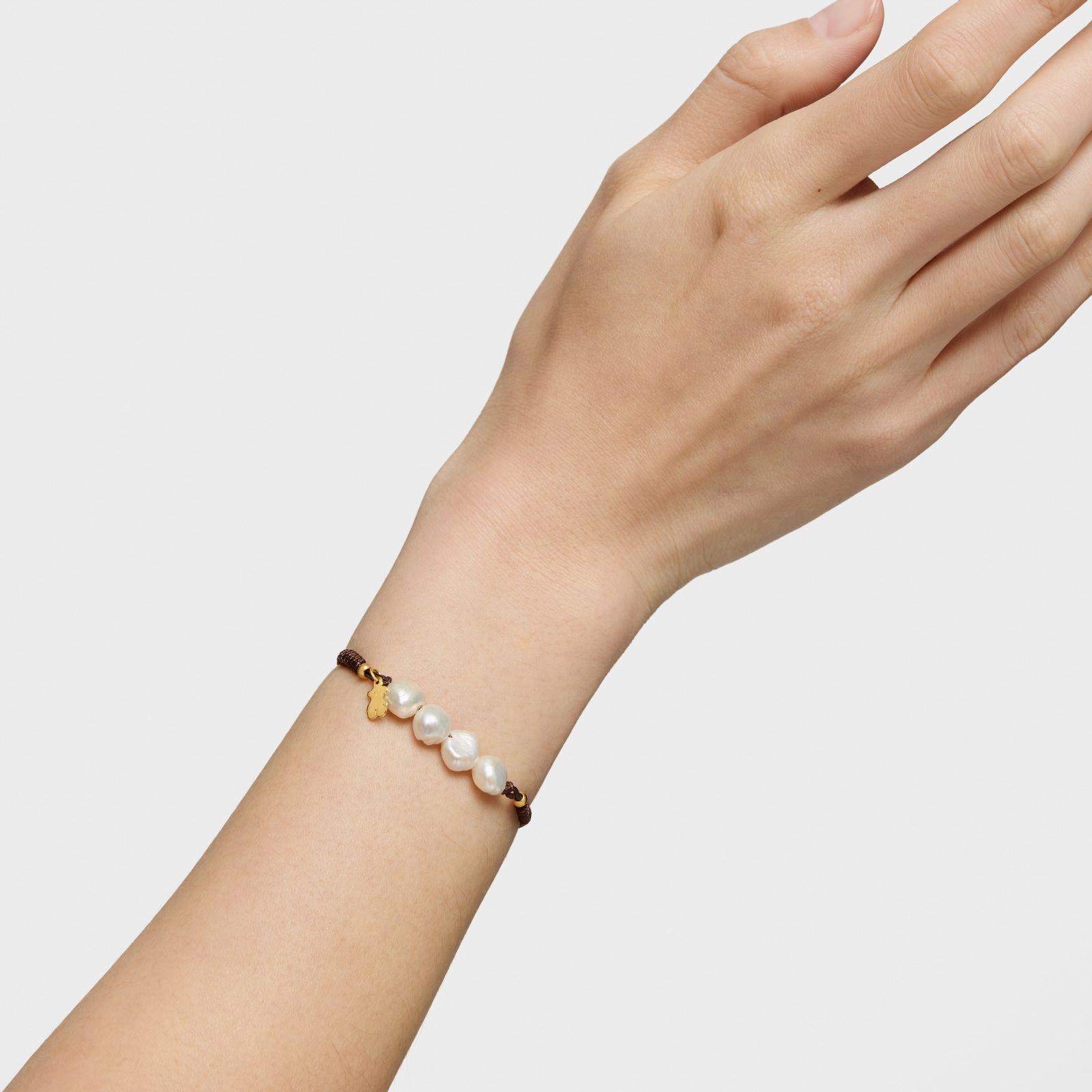 Pulsera baño de oro 18 kt y perlas cultivadas TOUS Nudos-5