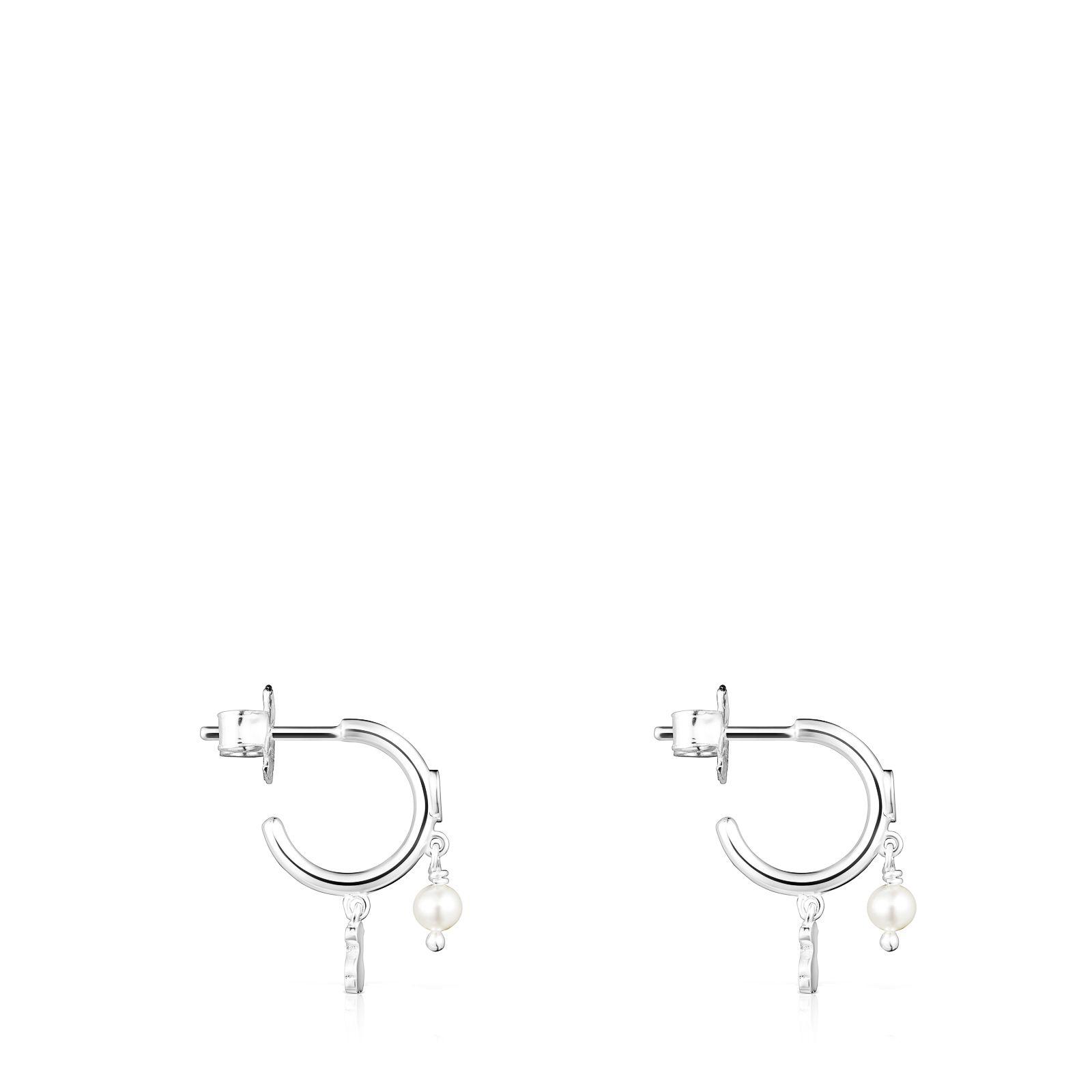 Aros Cool Joy de plata y perlas Tous-2