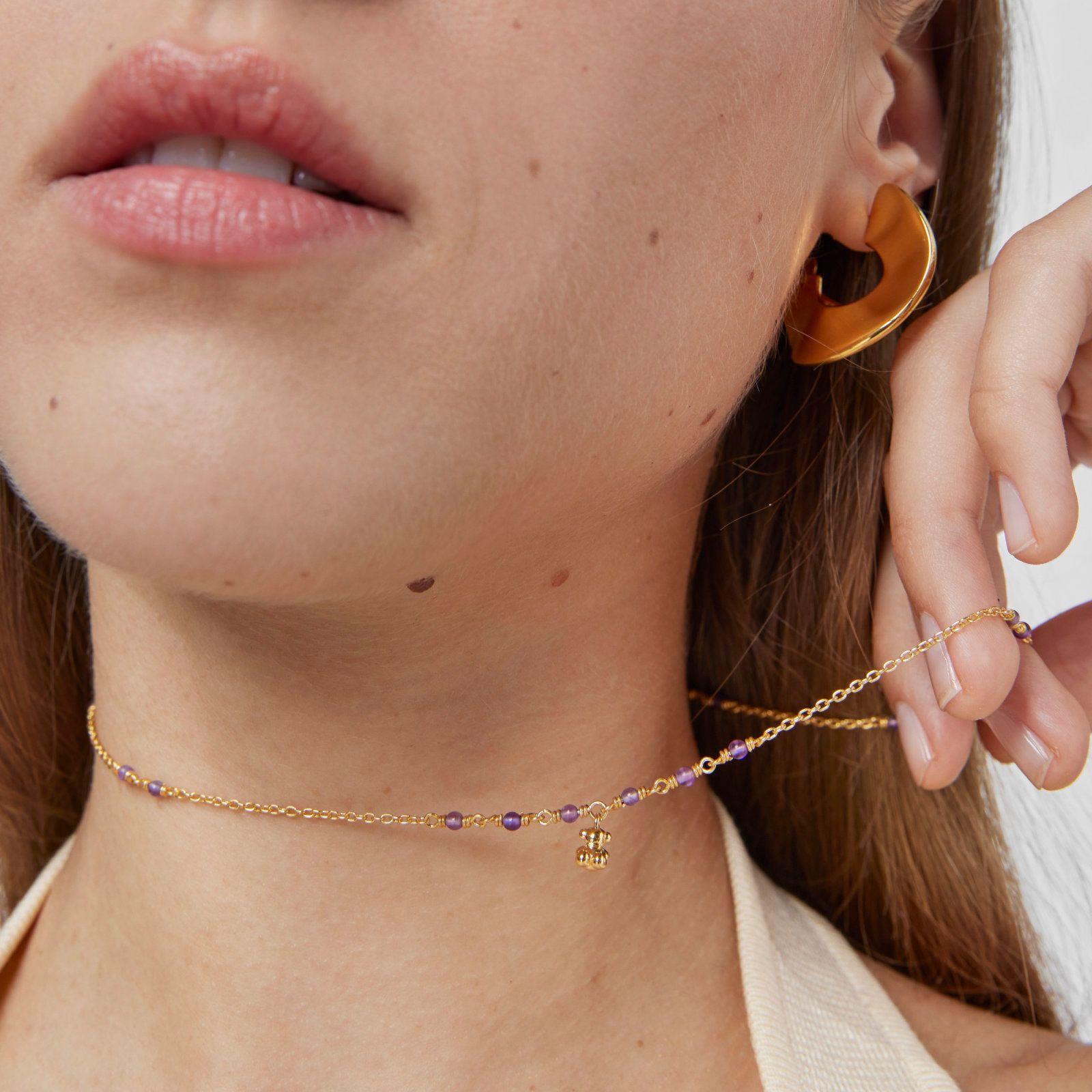 Collar de plata vermeil y amatista Bold Bear Tous-4