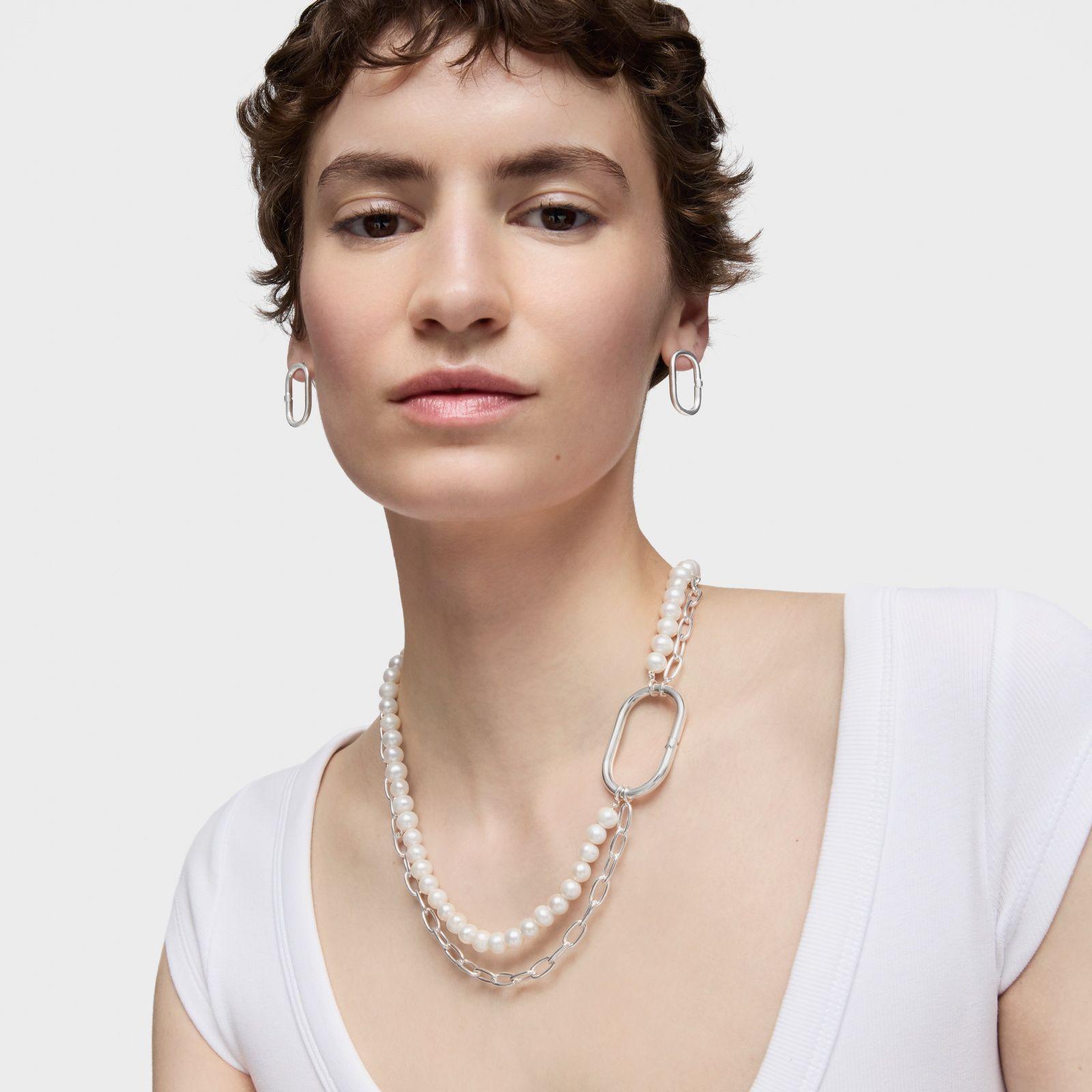 Anilla de plata 45 mm Hold Oval-5