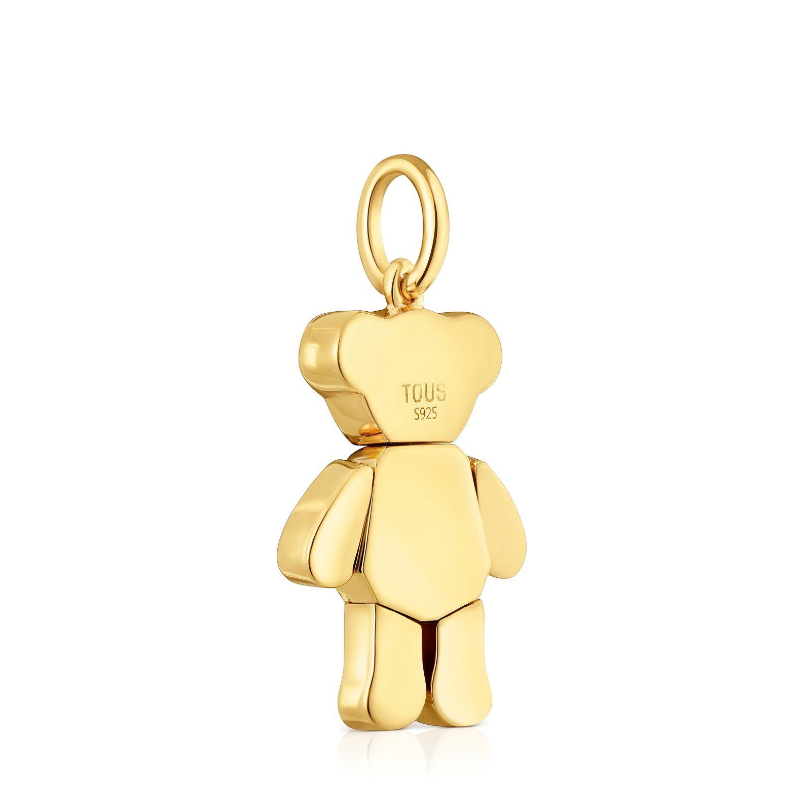 lgante oso oro 18 kt sobre plata y amatistas Teddy Bear-2