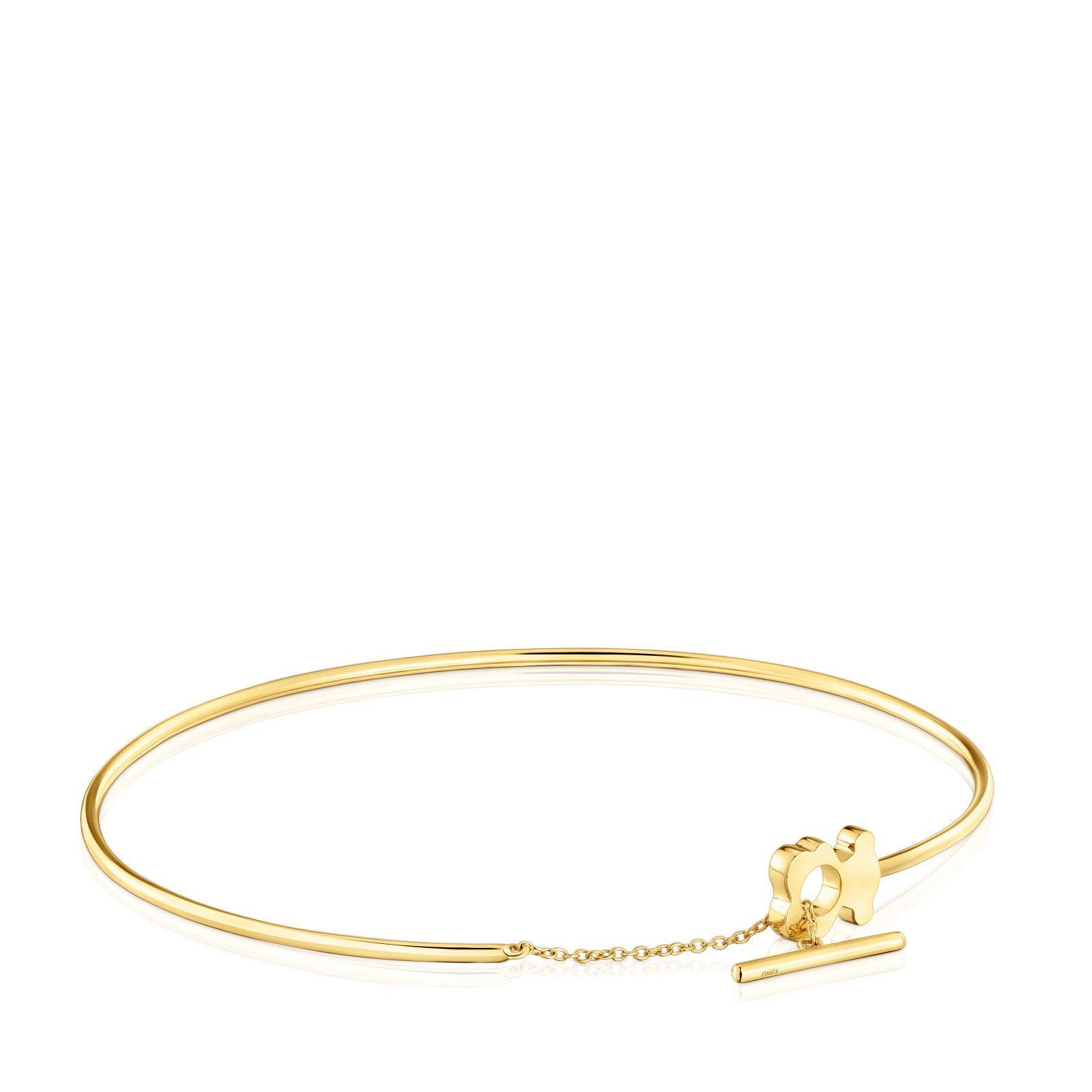 Pulsera esclava de oro y oso I-Bear-0