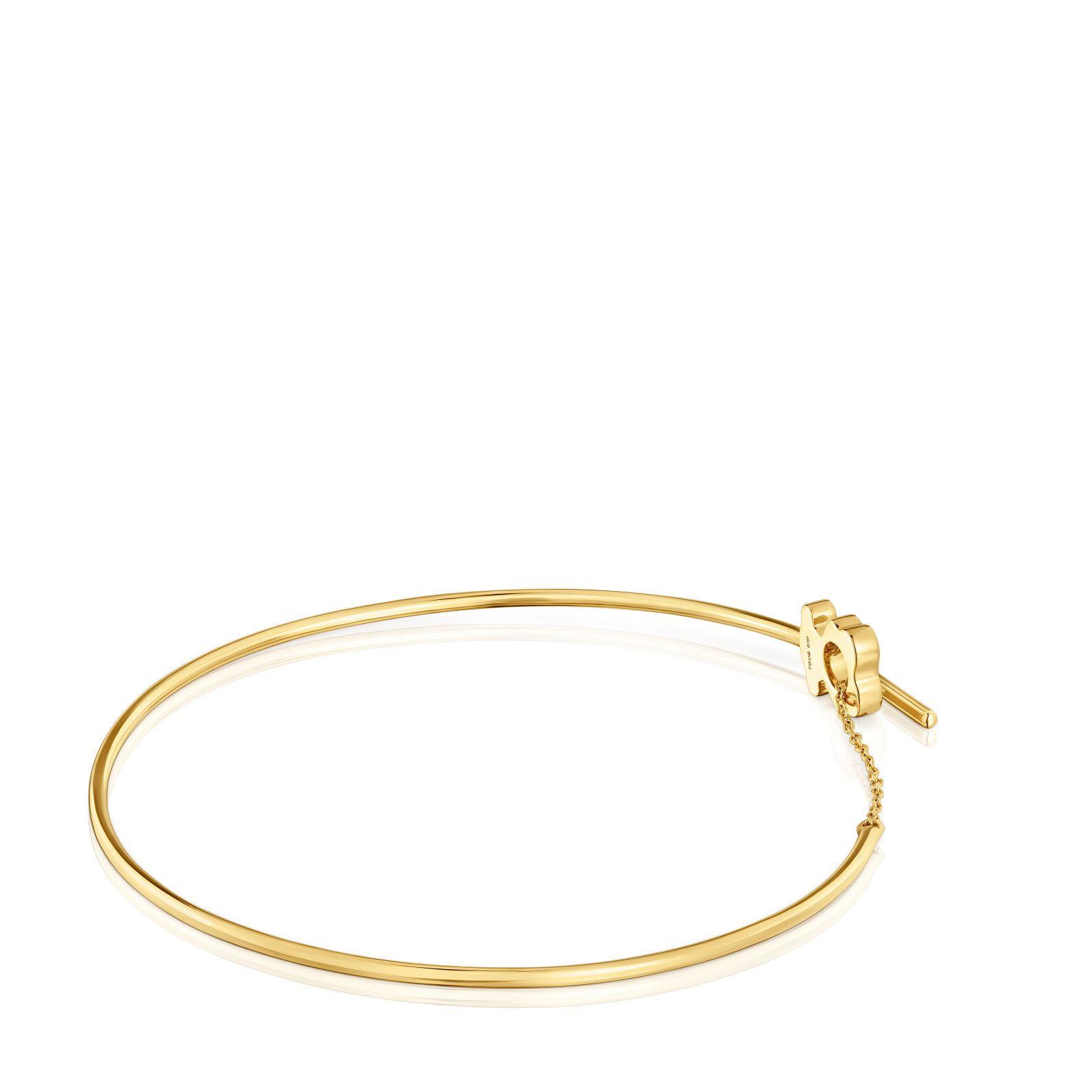 Pulsera esclava de oro y oso I-Bear-1