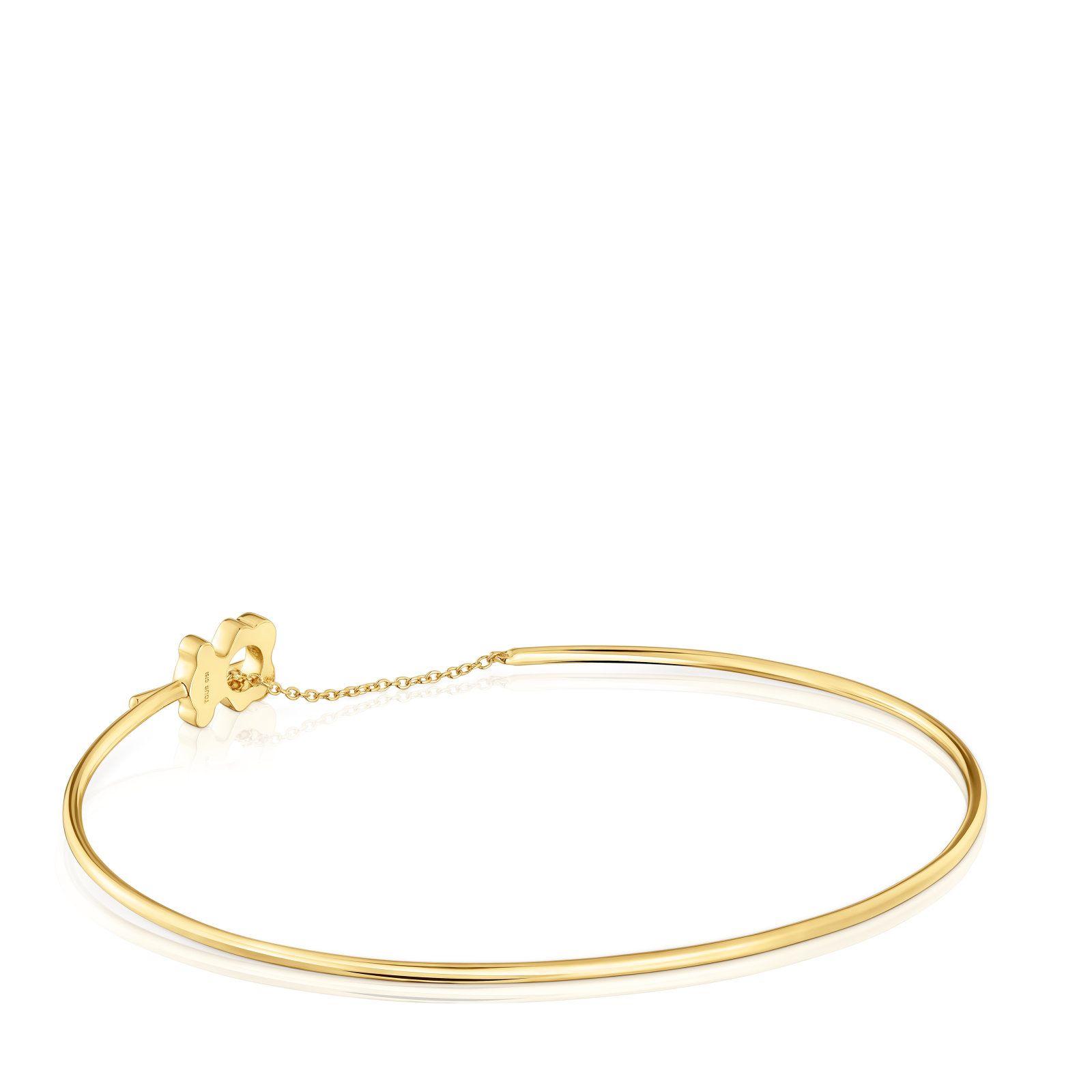Pulsera esclava de oro y oso I-Bear-2