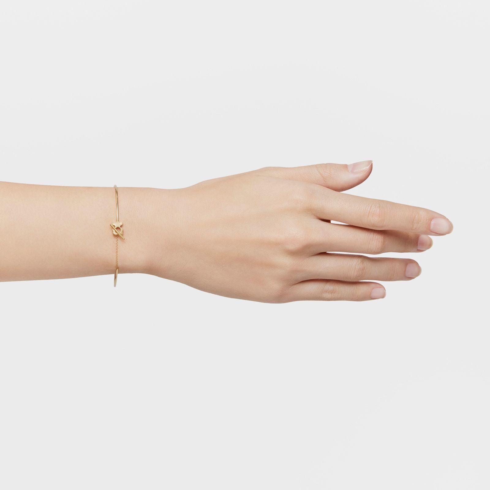 Pulsera esclava de oro y oso I-Bear-4