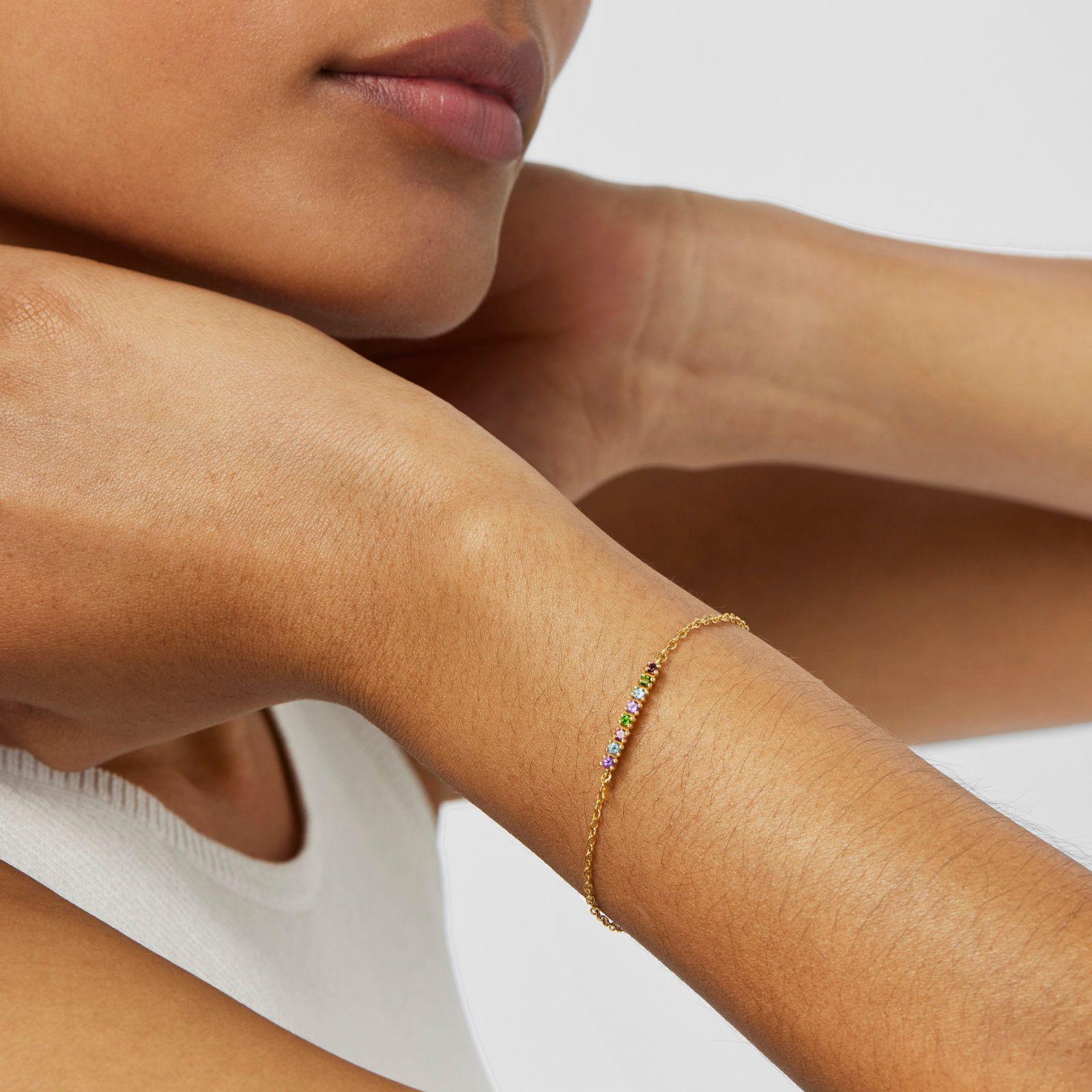 Pulsera de plata vermeil y gemas Straight Tous-3