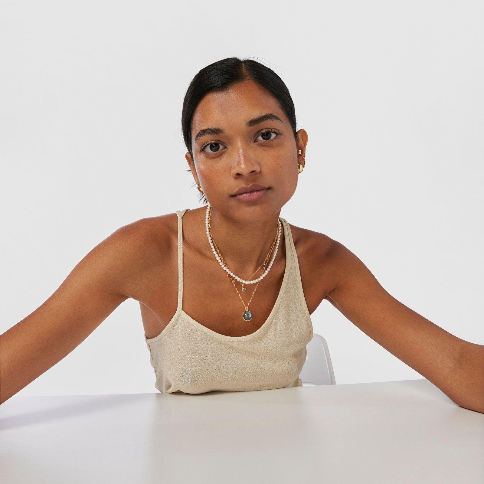 Colgante de plata vermeil y labradorita Plump Tous-1