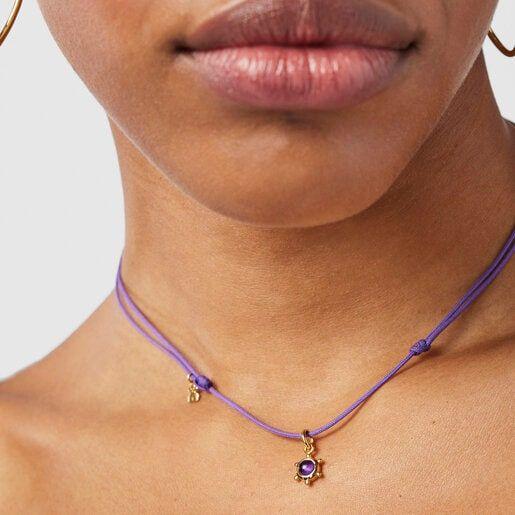 Collar amatista y cordón lila Magic Nature Tous-0