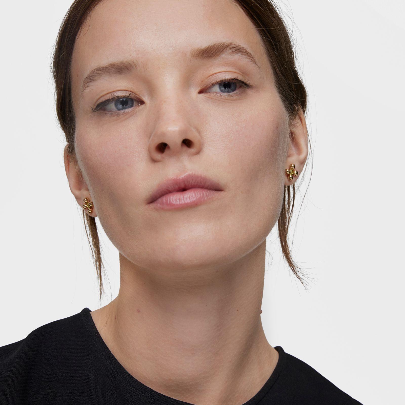 Aros cortos con baño de oro 18 kt sobre plata Sugar Party-3