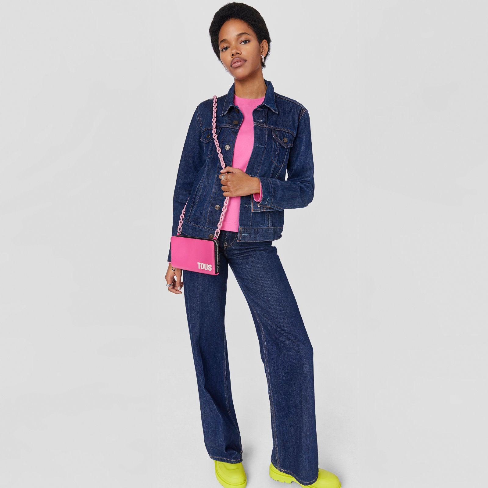 Billetera colgante con portamóvil fucsia TOUS Carol-3