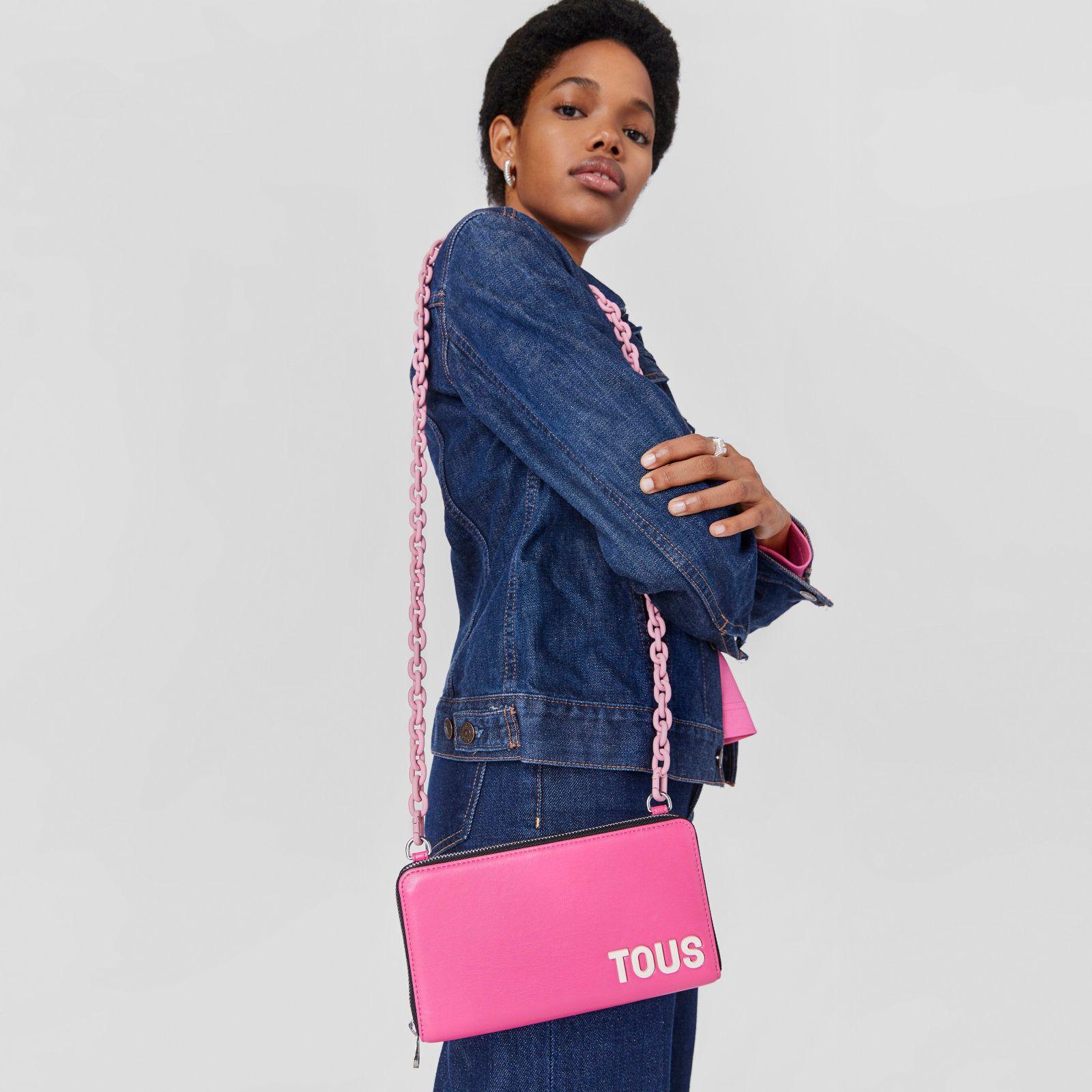 Billetera colgante con portamóvil fucsia TOUS Carol-6