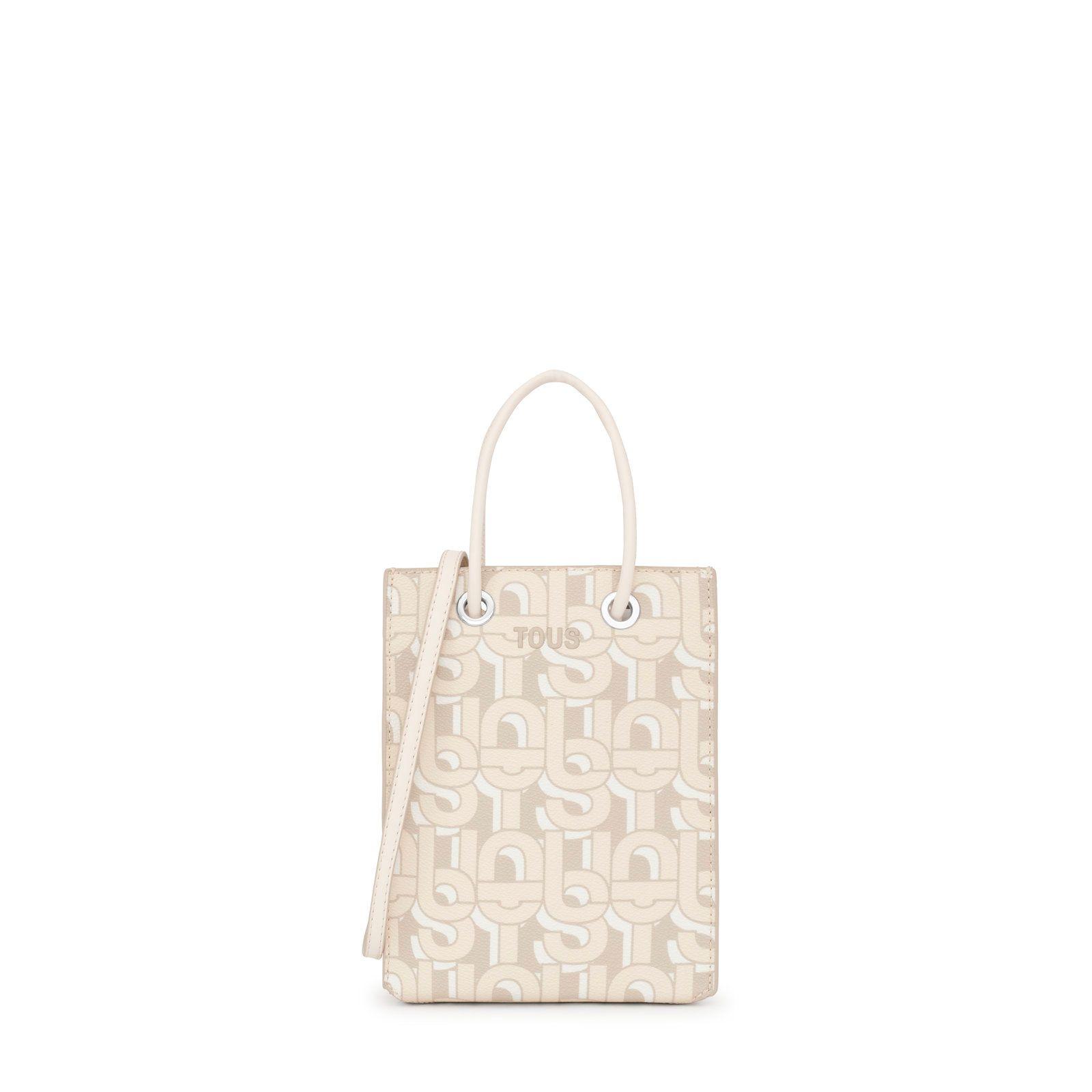 Mini bolso beige TOUS MANIFESTO-0